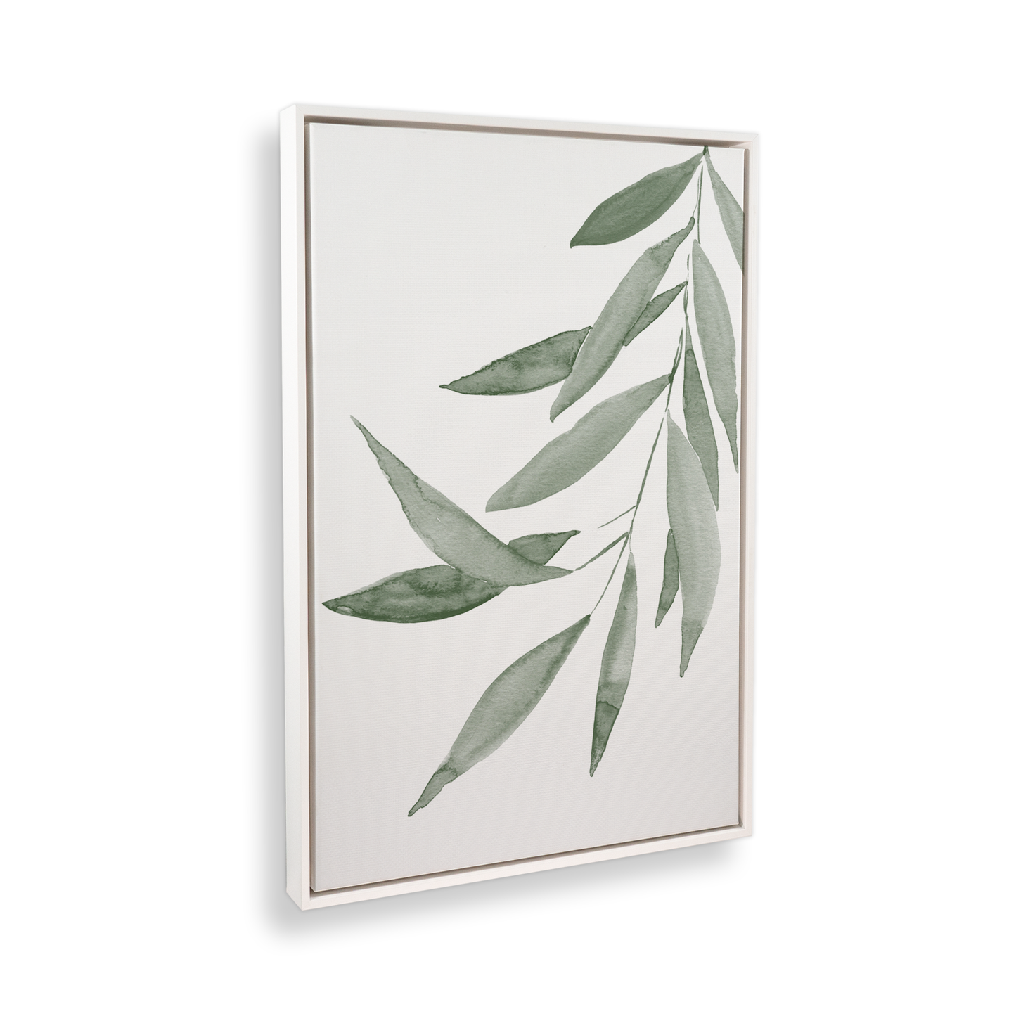 [color:Opaque White], Picture of art in a black frame at angle