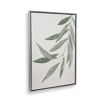 [color:Polished Chrome], Picture of art in a black frame at angle