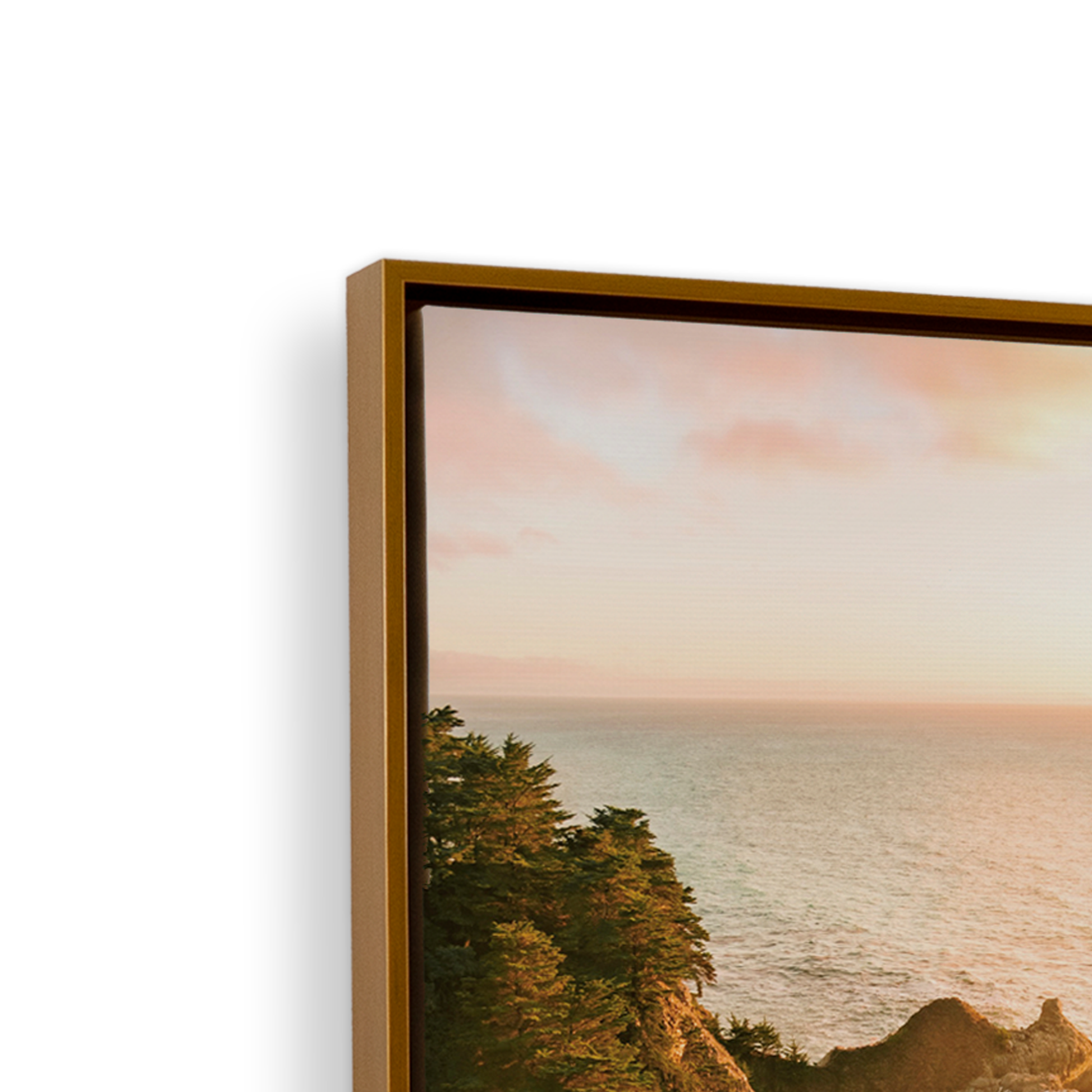 [color:Polished Gold], Picture of corner of frame