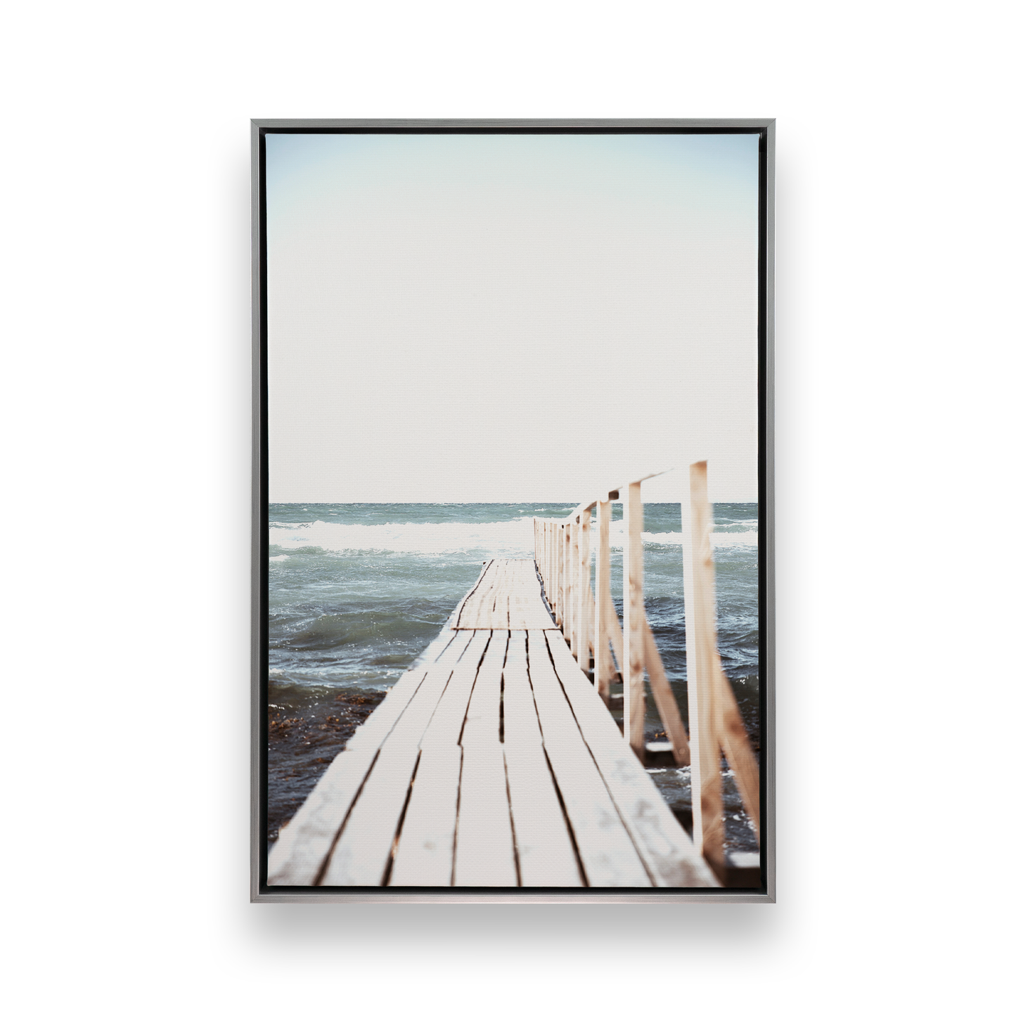 [color:Polished Chrome], Picture of art in a black frame