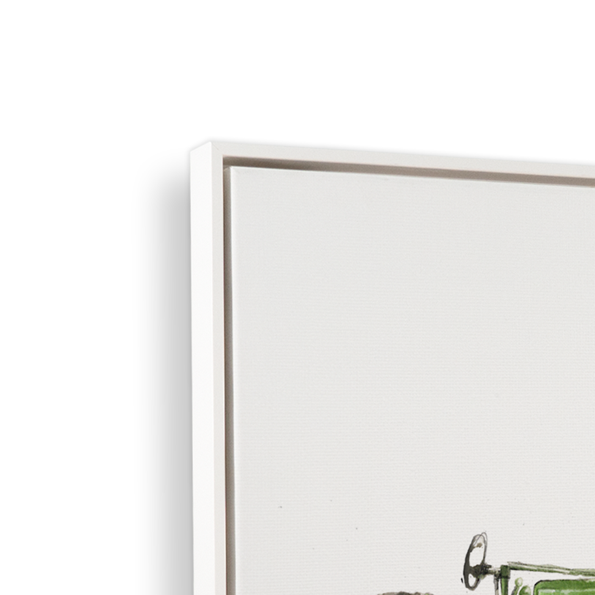 [color:Opaque White], Frame corner detail