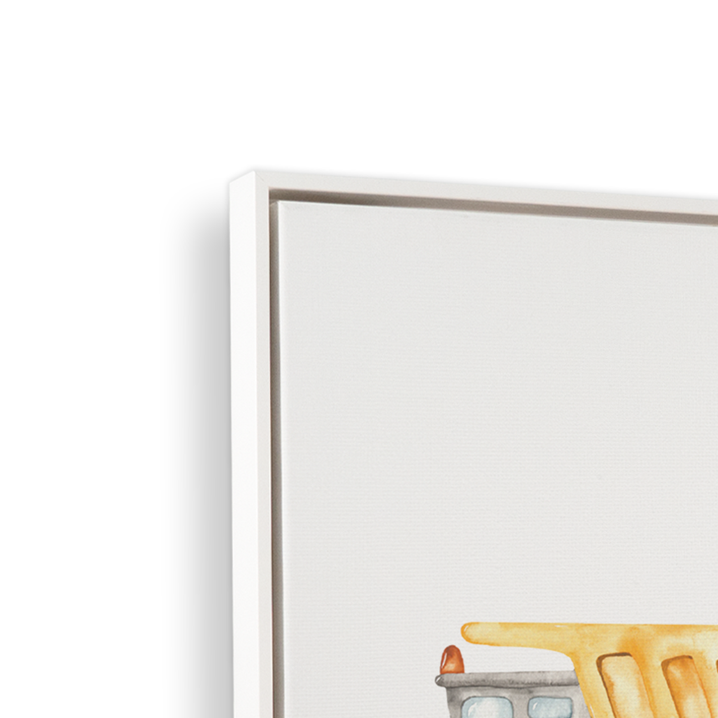 [color:Opaque White], Frame corner detail