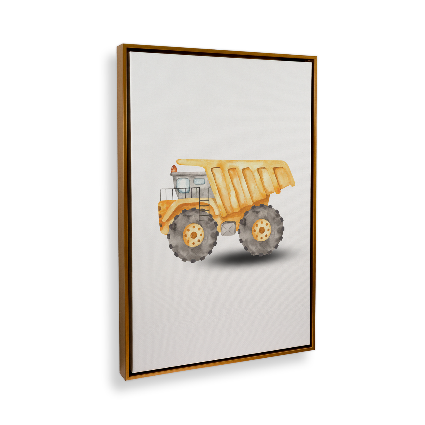 [color:Polished Gold], Picture of art in a black frame at angle