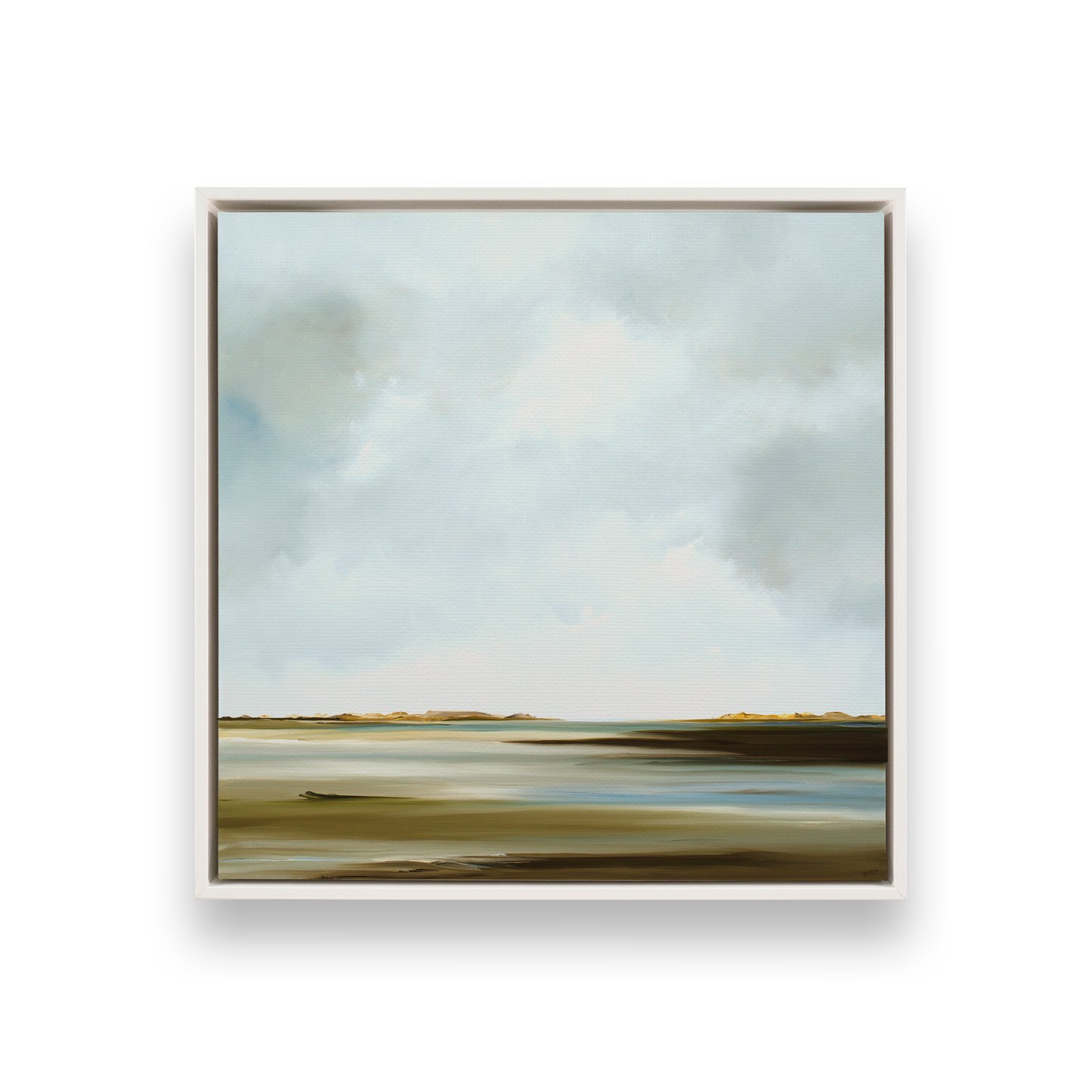 [color:Opaque White],[shape:square], Picture of art in a black frame