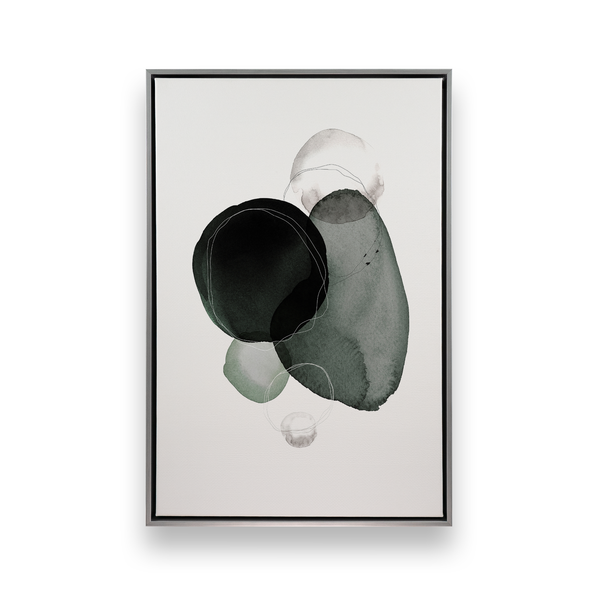 [color:Polished Chrome], Picture of art in a black frame