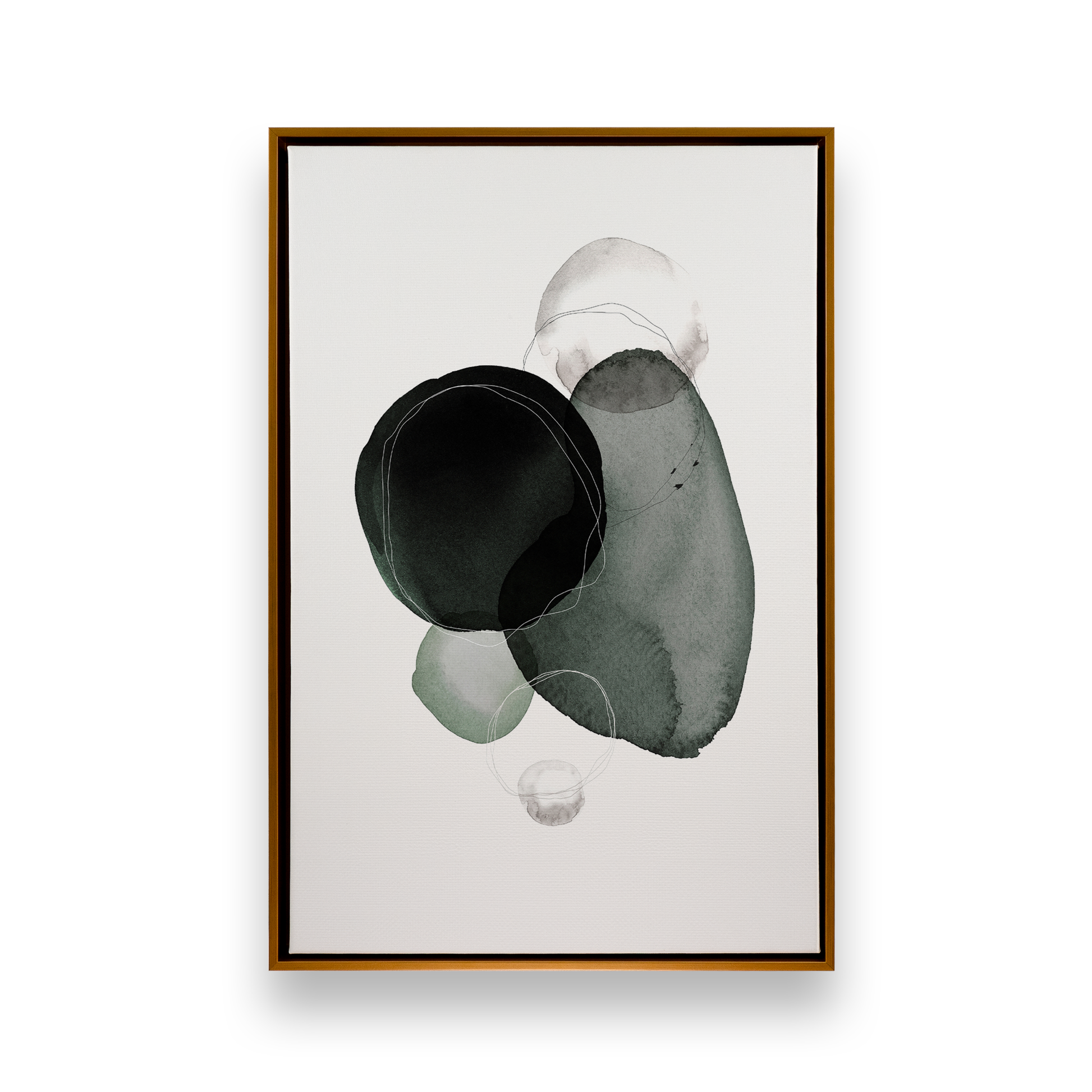 [color:Polished Gold], Picture of art in a black frame