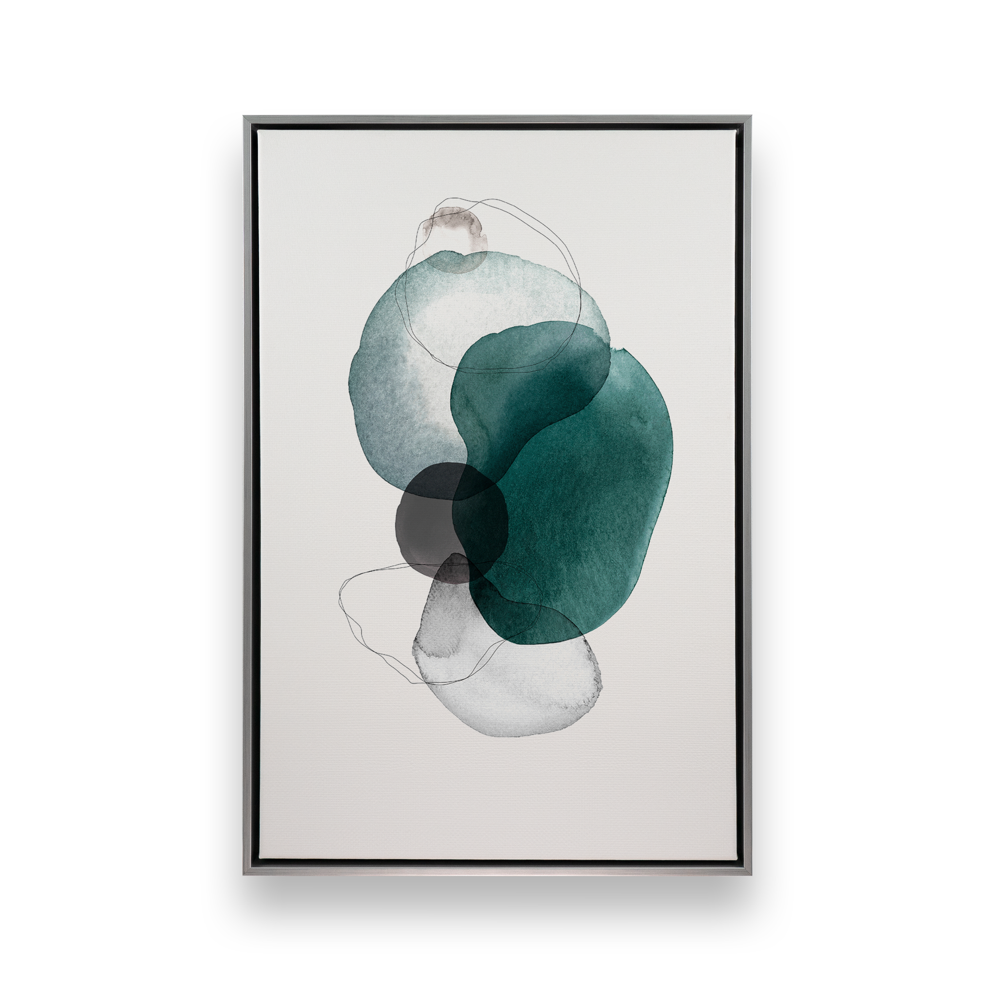 [color:Polished Chrome], Picture of art in a black frame