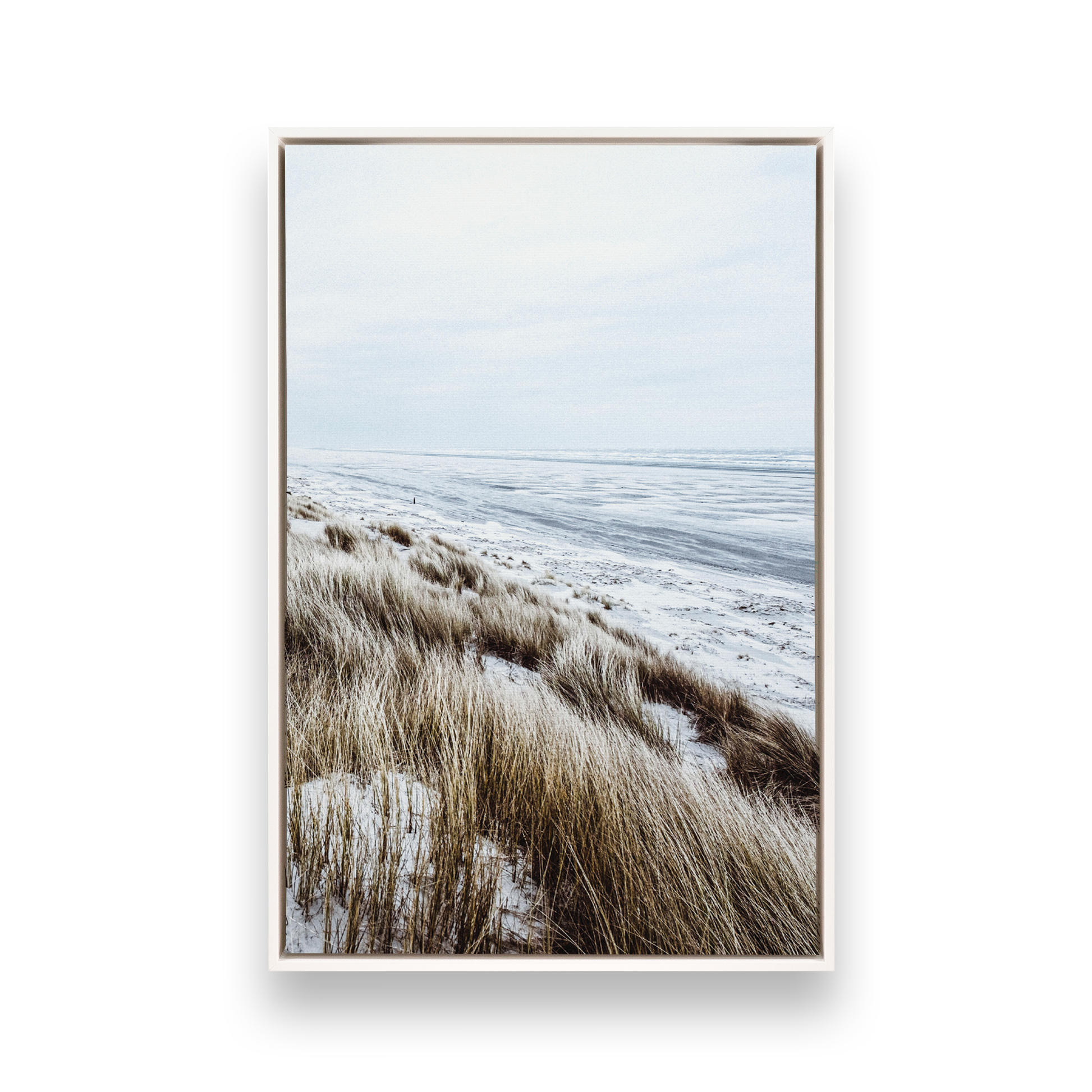 [color:Satin White], Picture of art in a black frame