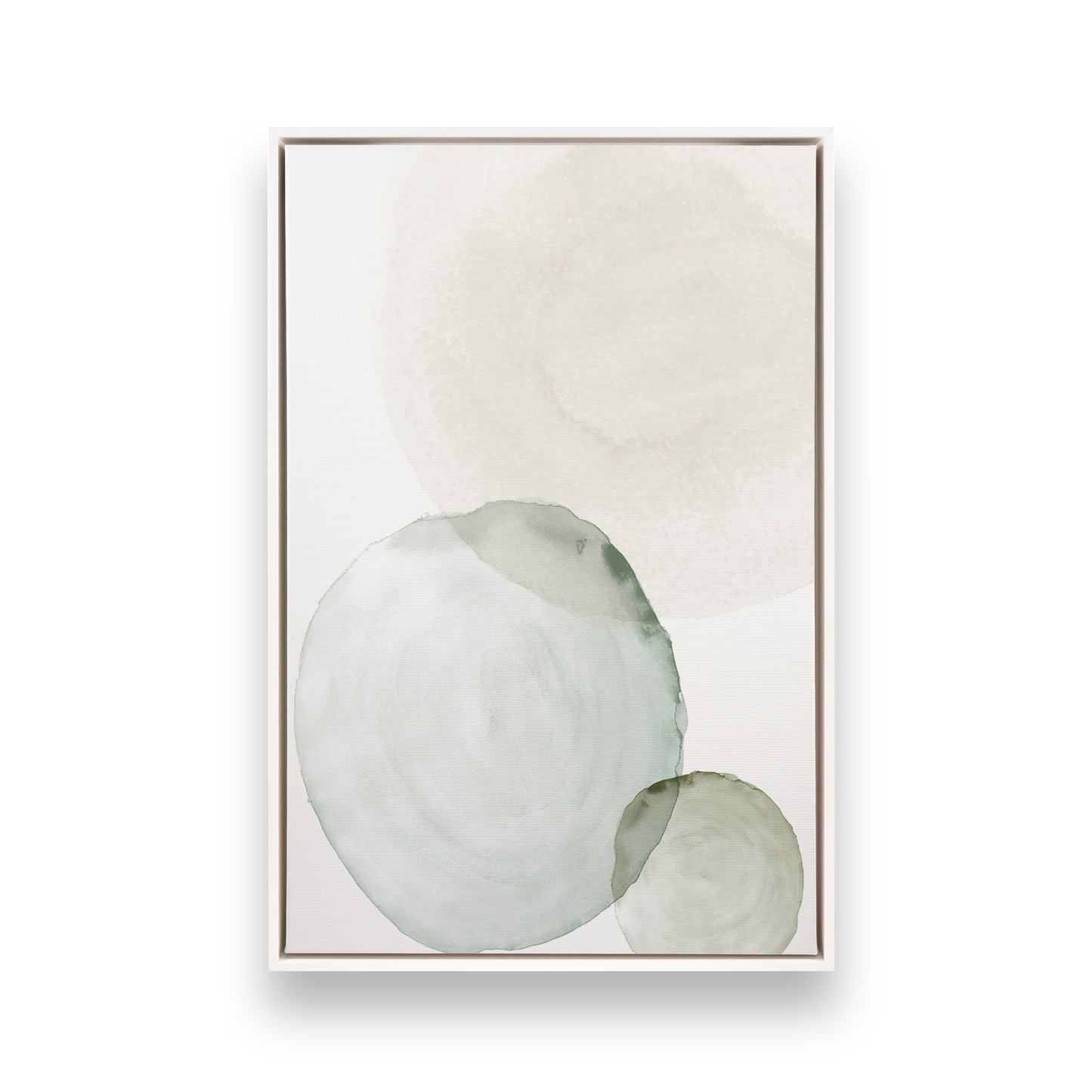 [color:Satin White], Picture of art in a black frame