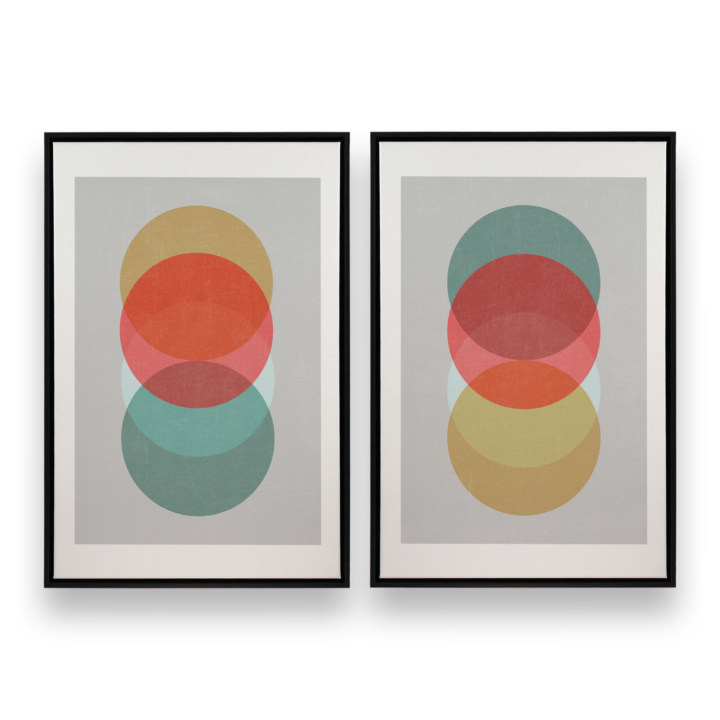 [color:Satin Black], Picture of set of 2 prints in a black frame