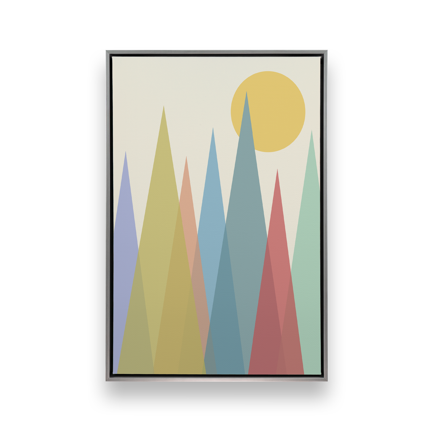 [color:Polished Chrome], Picture of art in a black frame