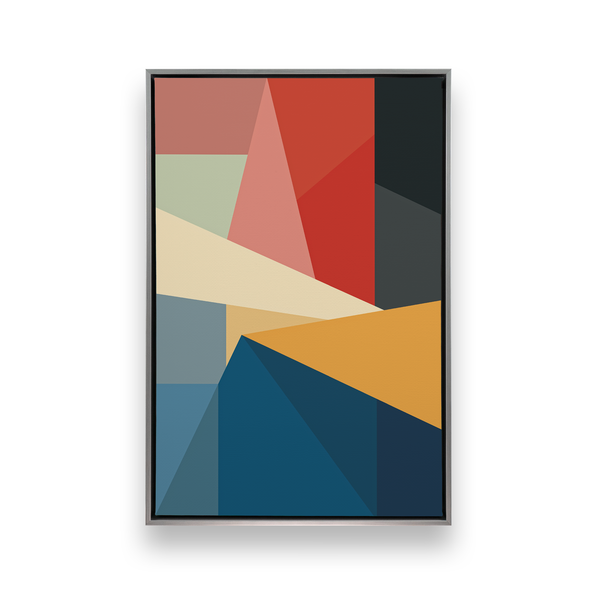 [color:Polished Chrome], Picture of art in a black frame