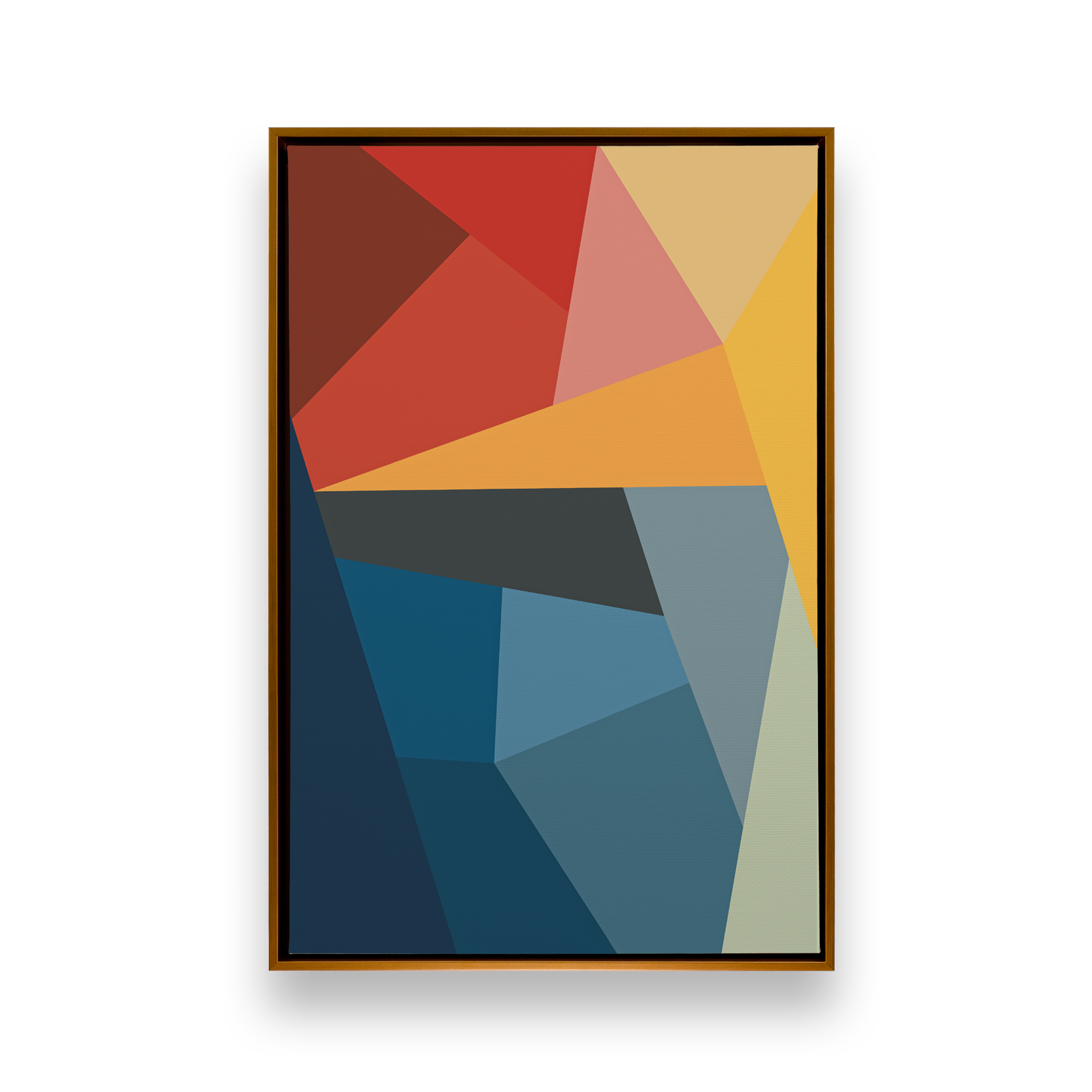 [color:Polished Gold], Picture of art in a black frame