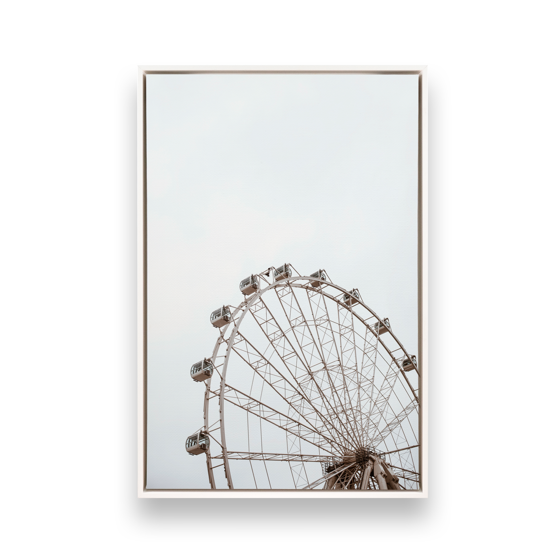 [color:Satin White], Picture of art in a black frame