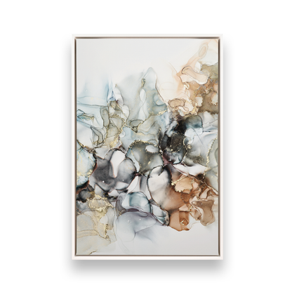 [color:Satin White], Picture of art in a black frame