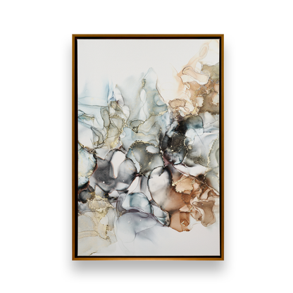 [color:Polished Gold], Picture of art in a black frame