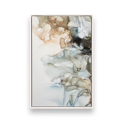 [color:Satin White], Picture of art in a black frame