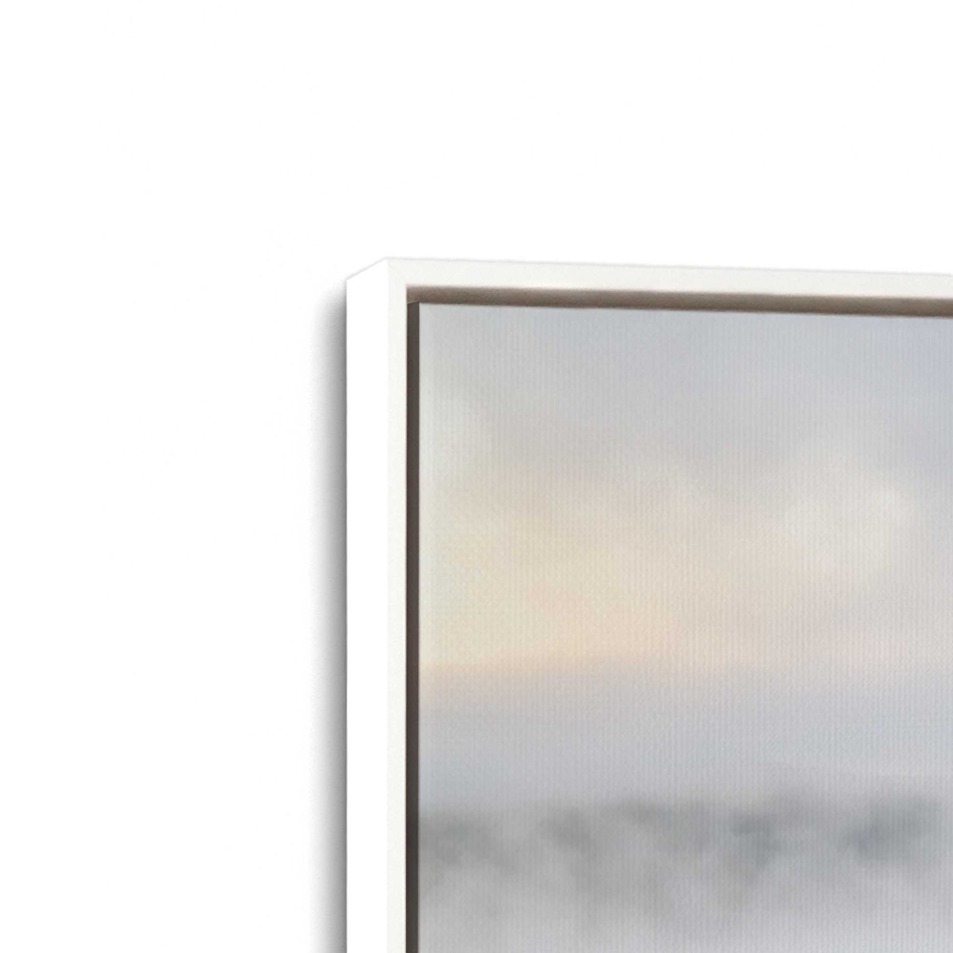 [Color:Opaque White], Picture of art in a White frame at an angle