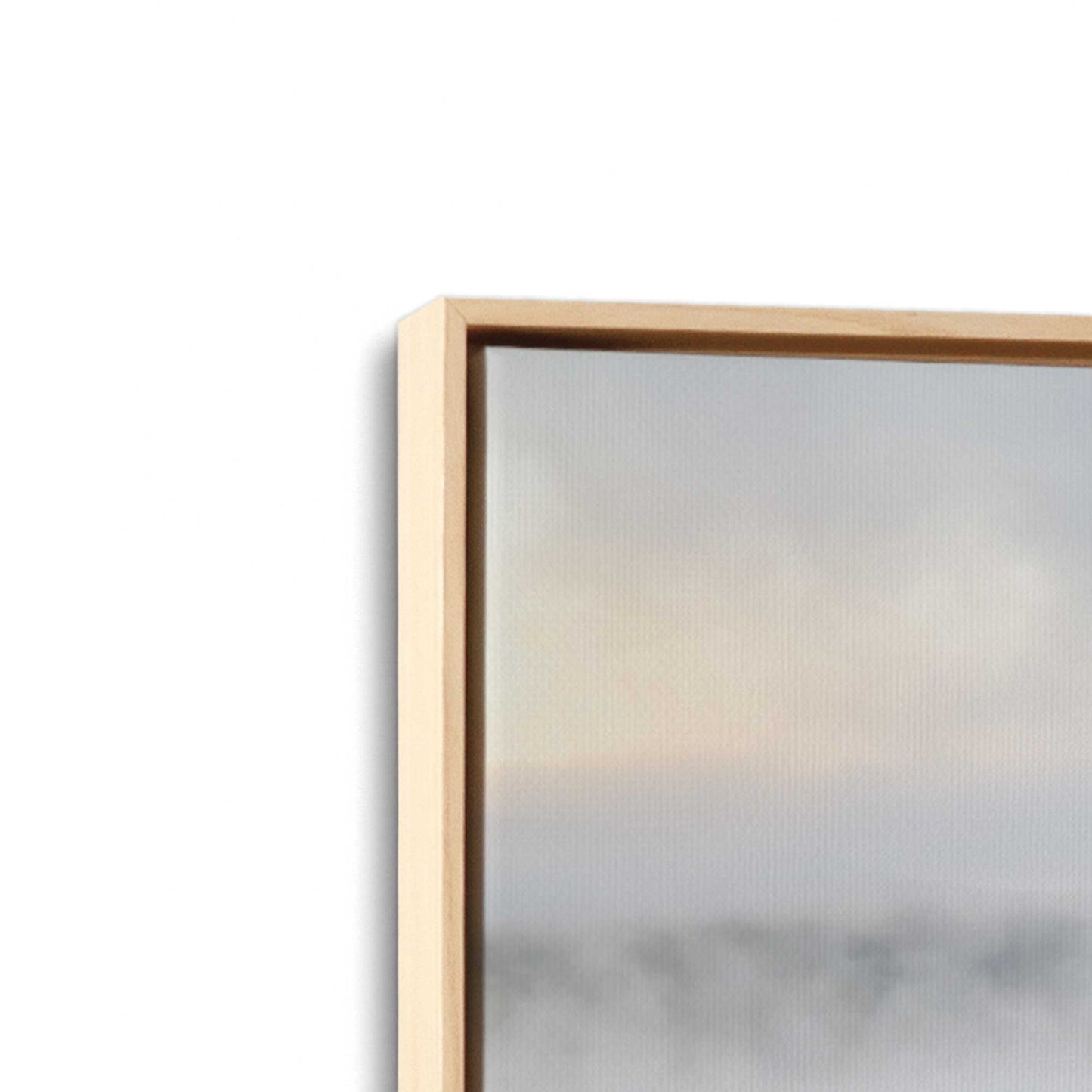 [Color:American Maple], Picture of art in a American Maple frame at an angle