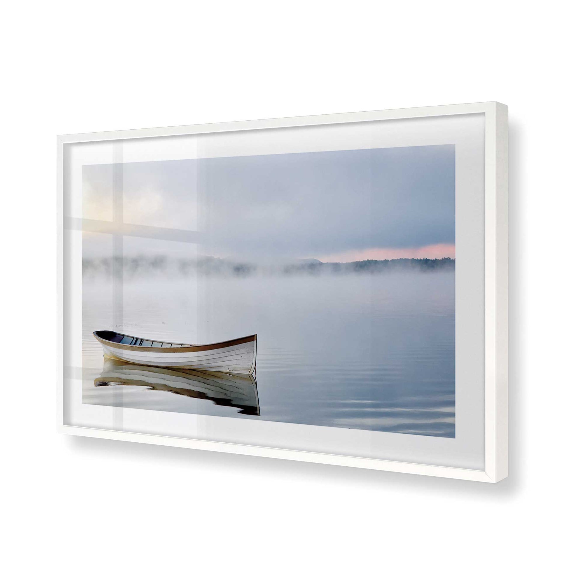 [Color:Opaque White], Picture of art in a Opaque White frame of the corner