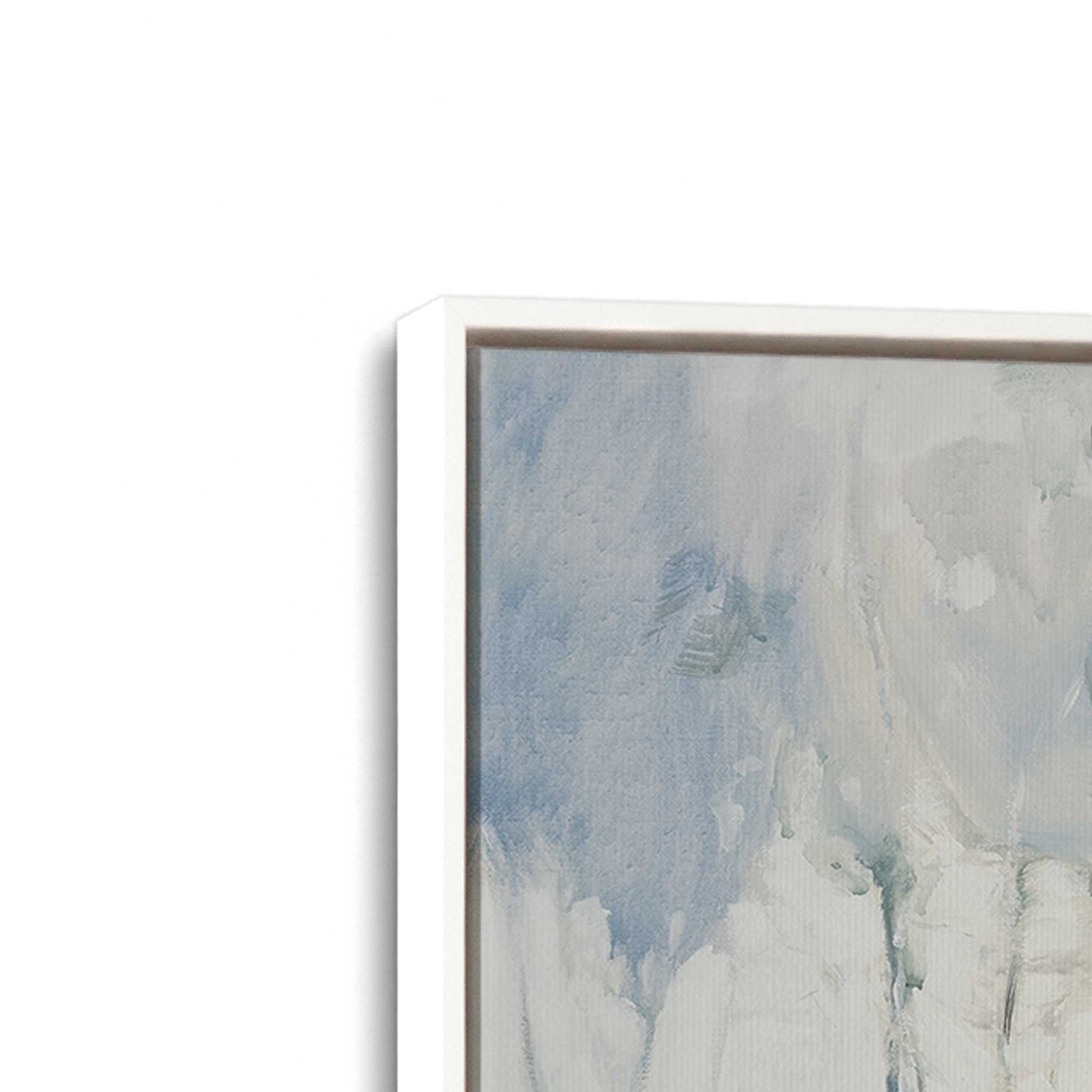 [Color:Opaque White], Picture of art in a White frame at an angle