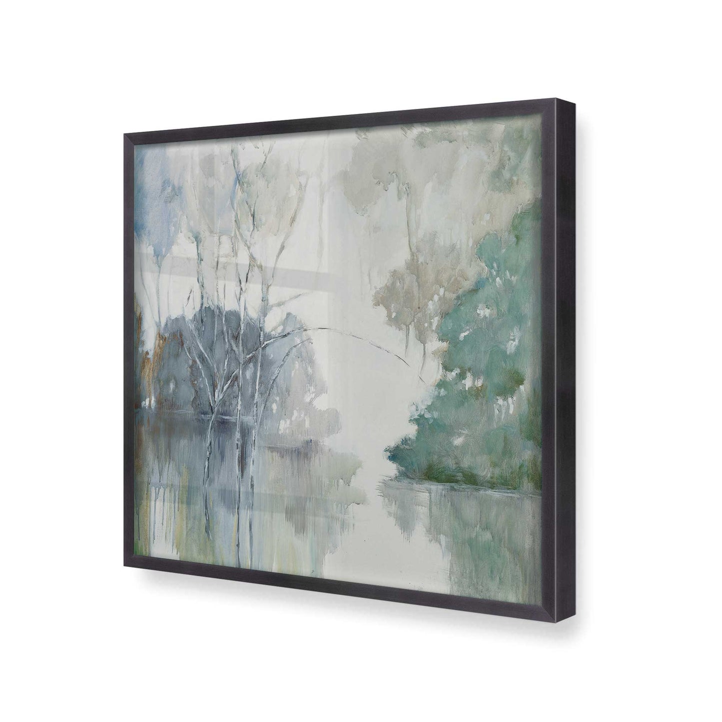 [Color:Weathered Zinc], Picture of art in a Weathered Zinc frame at an angle