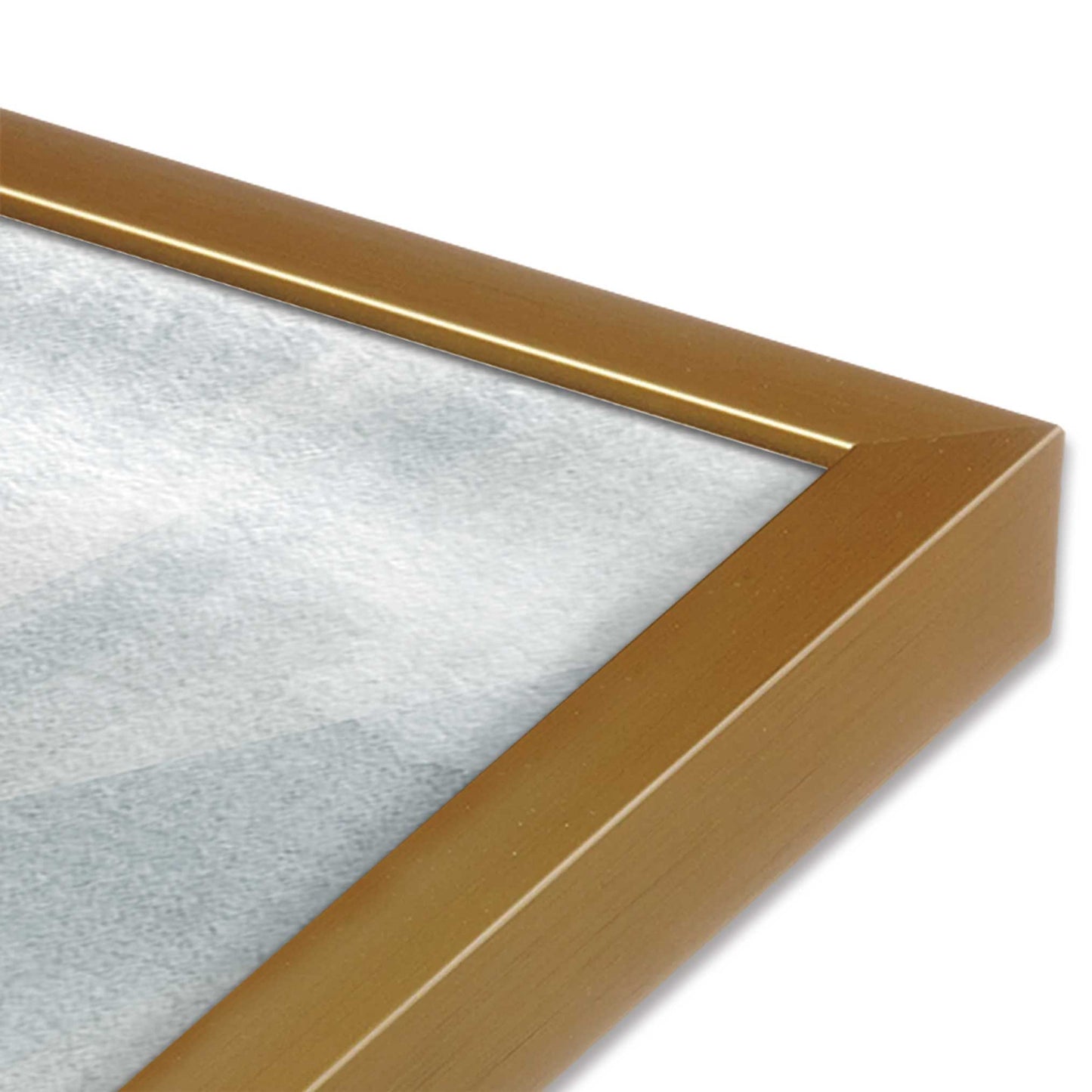 [Color:Polished Gold], Picture of art in a Polished Gold frame at an angle