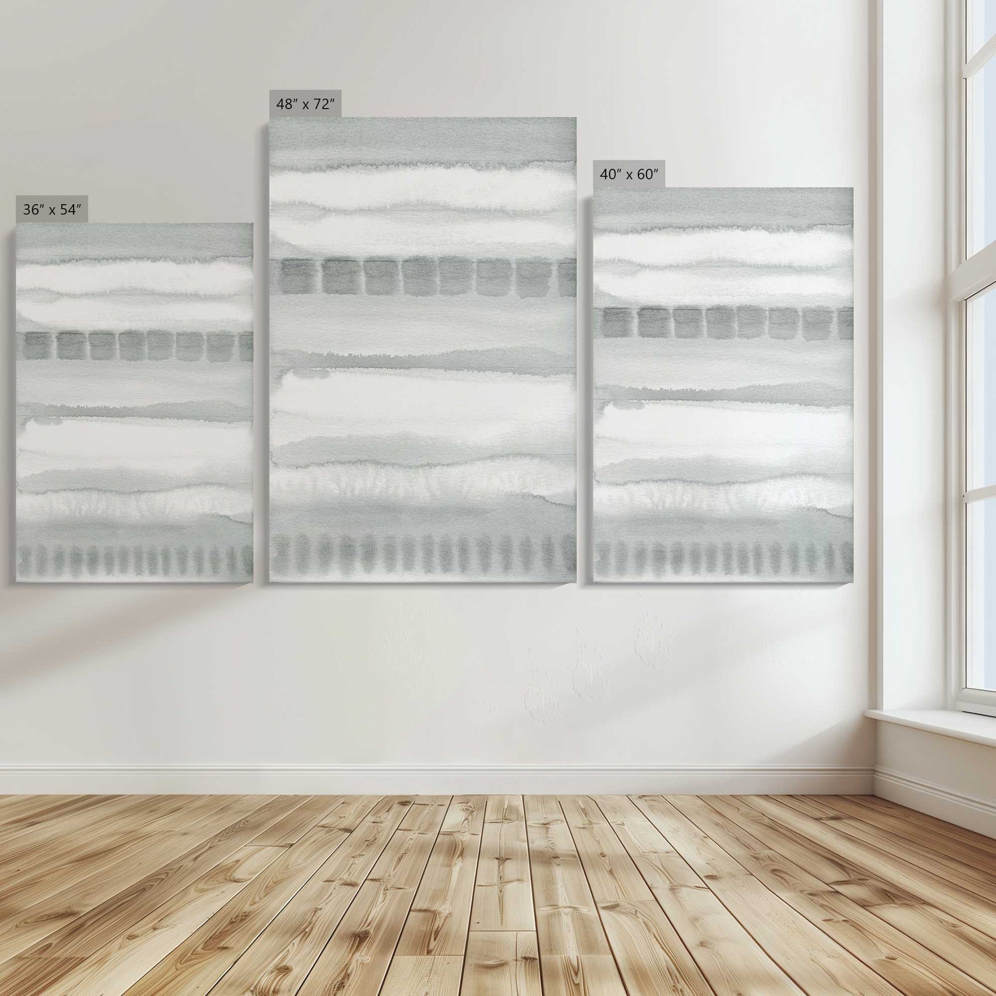 [Color:Stretched Canvas], Image showing the size comparisons