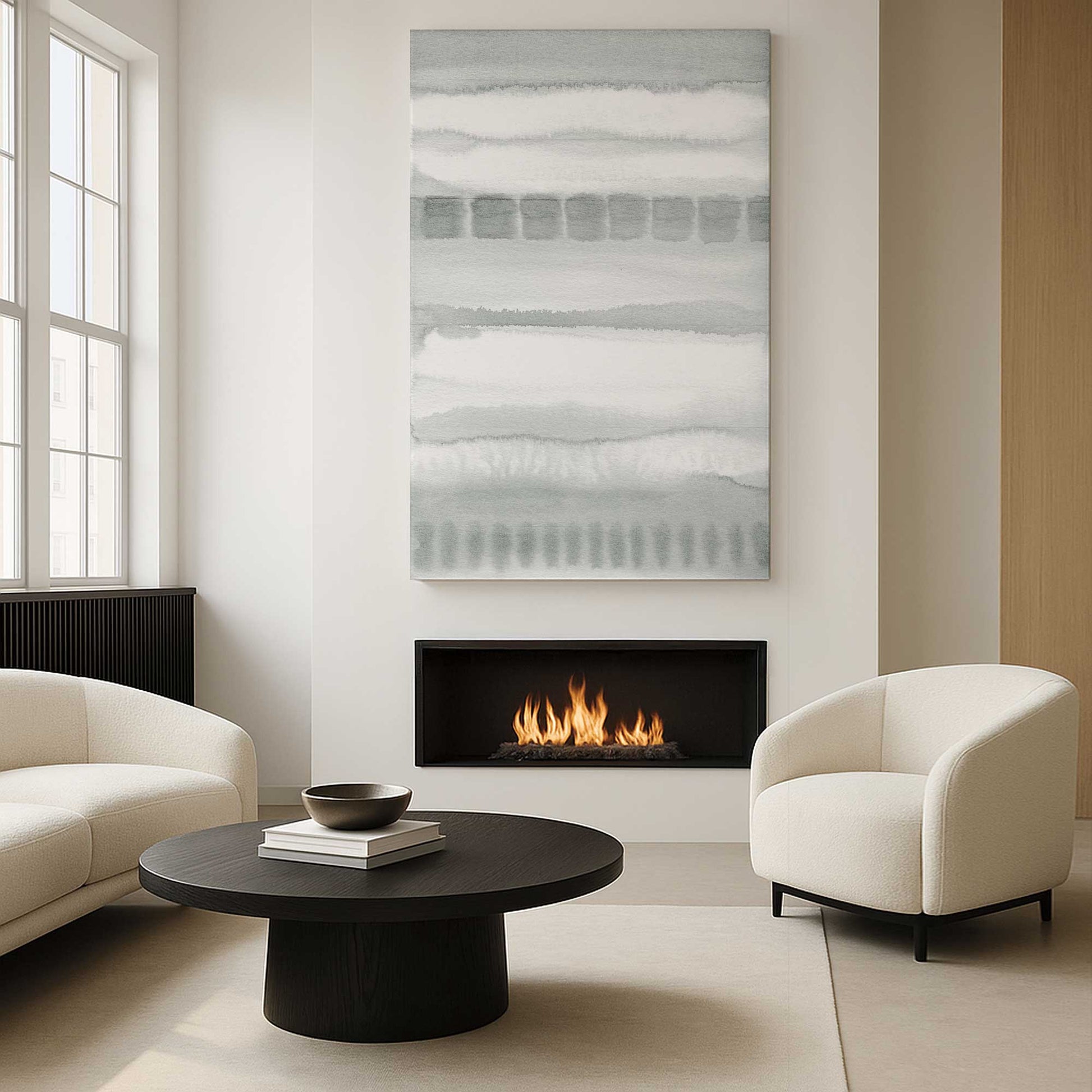[Color:Stretched Canvas], Picture of art in a room