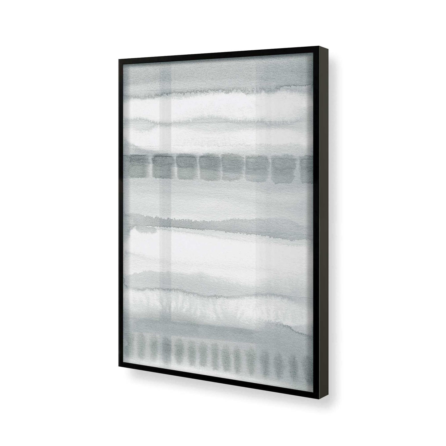 [Color:Satin Black], Picture of art in a Satin Black frame of the corner