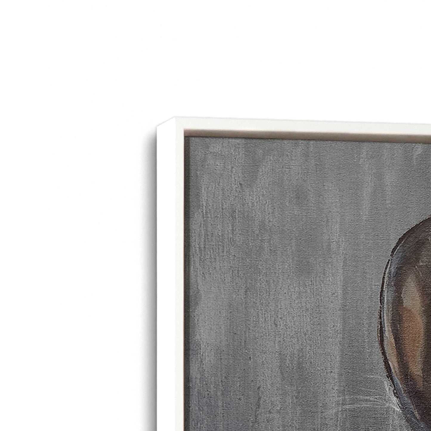 [Color:Opaque White], Picture of art in a White frame at an angle