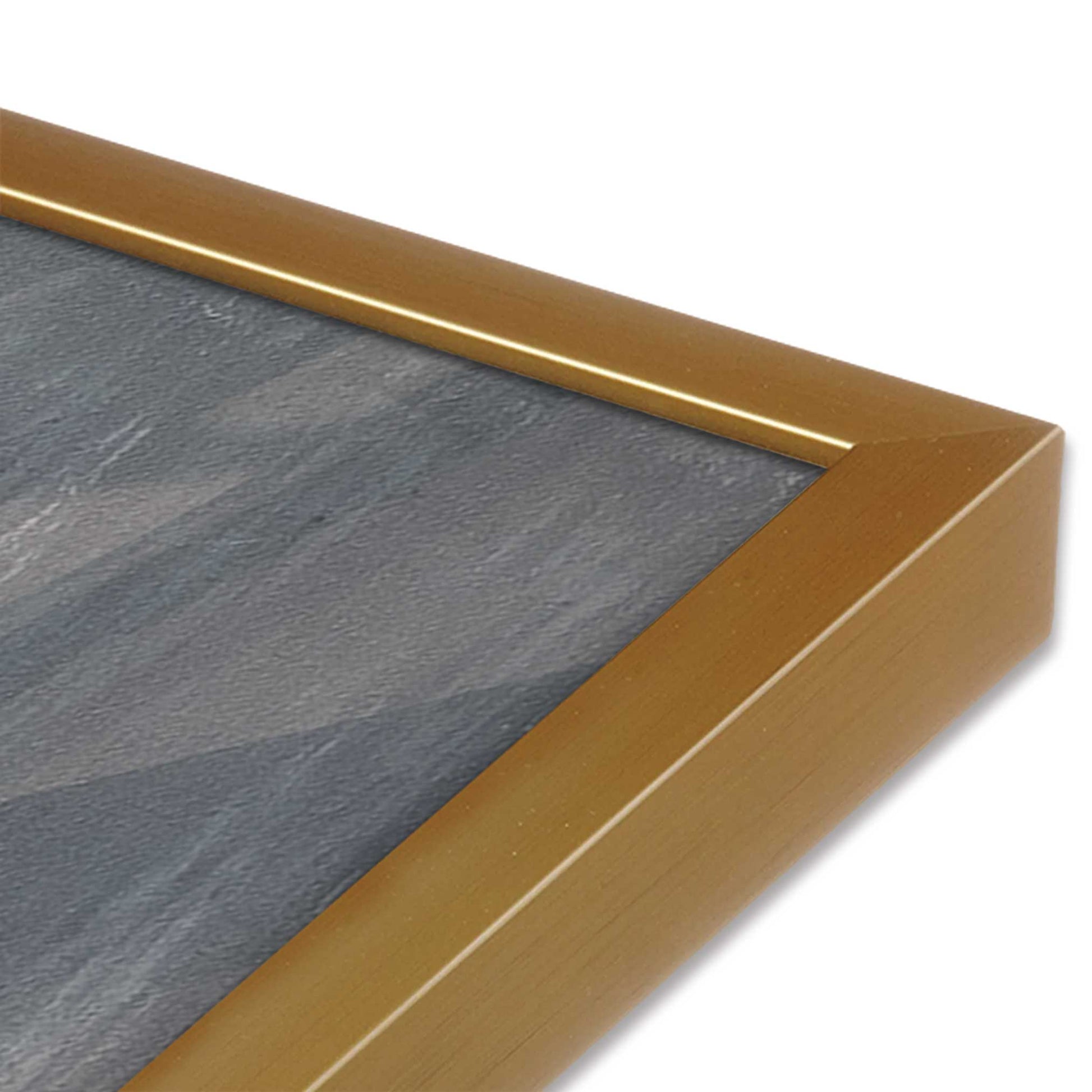 [Color:Polished Gold], Picture of art in a Polished Gold frame at an angle