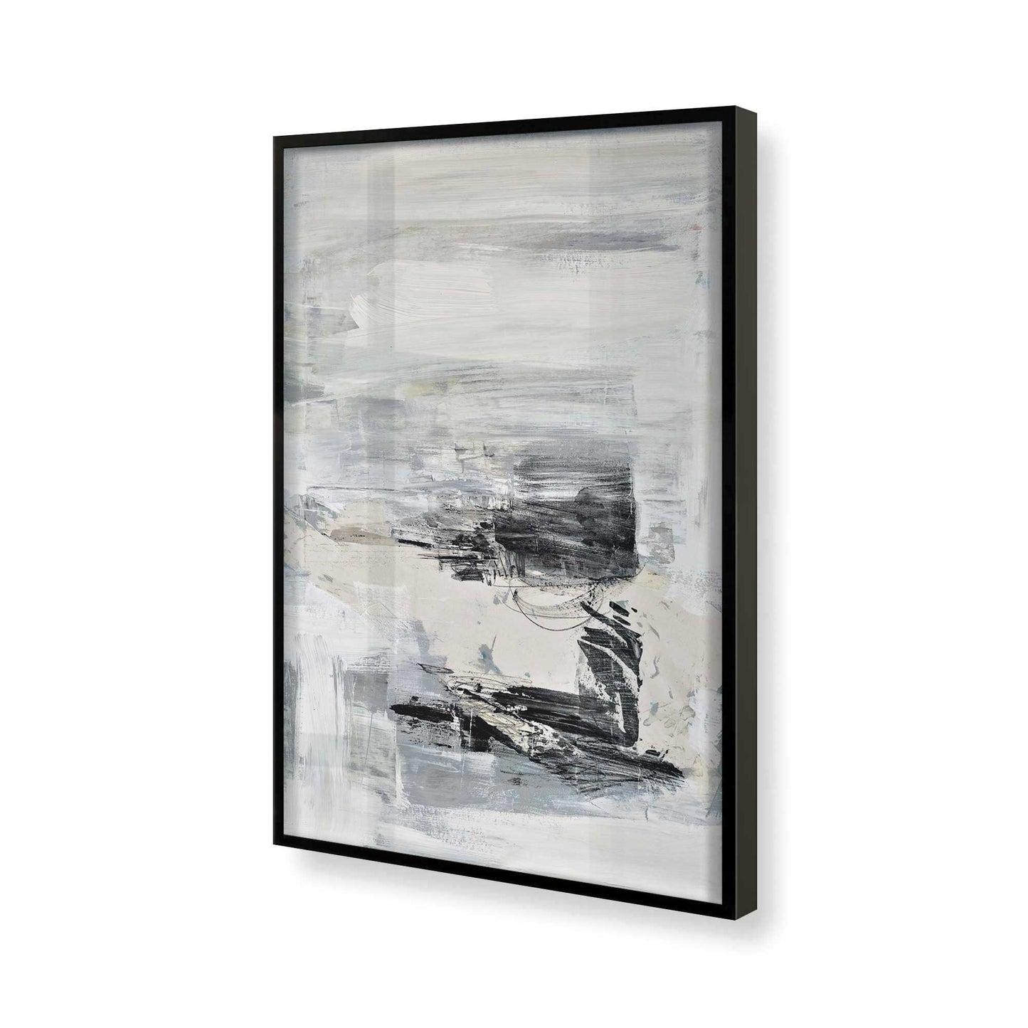 [Color:Satin Black], Picture of art in a Satin Black frame of the corner