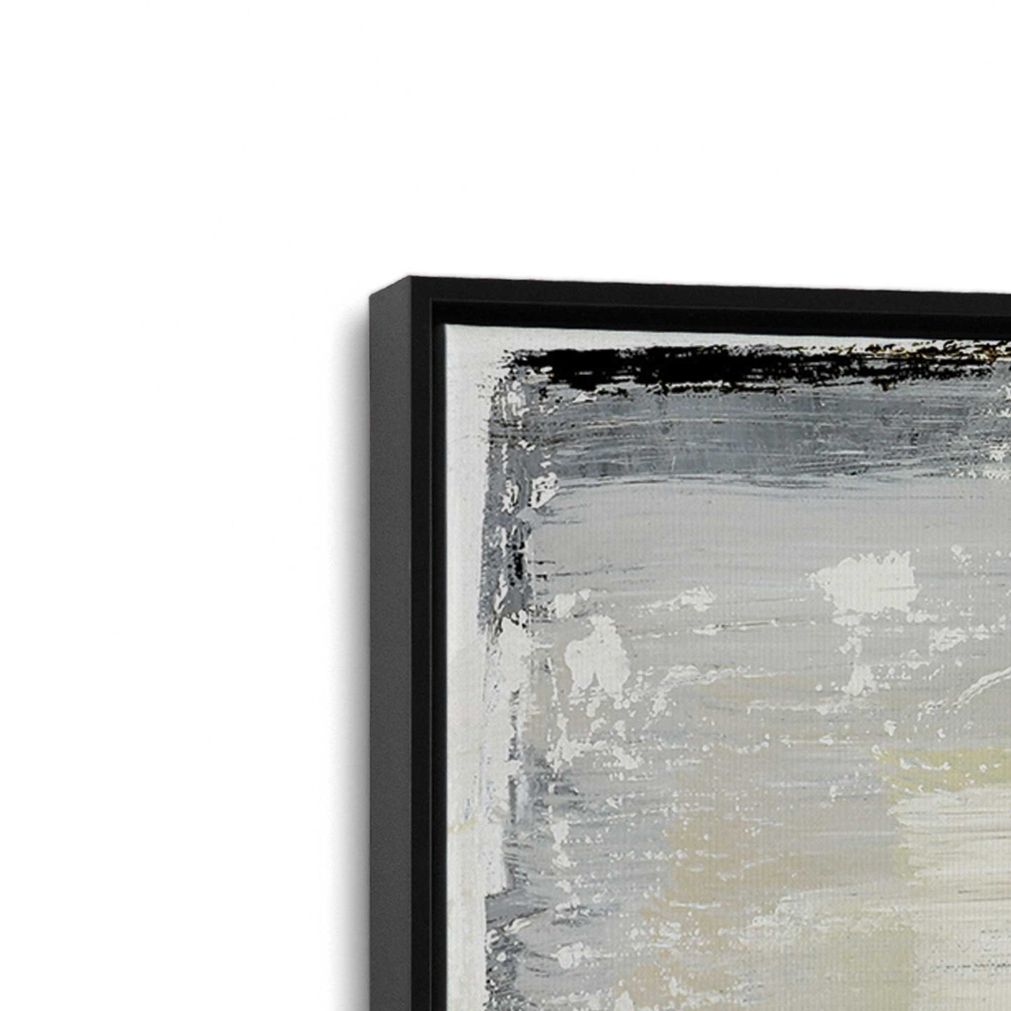 [Color:Satin Black], Picture of art in a Satin Black frame at an angle