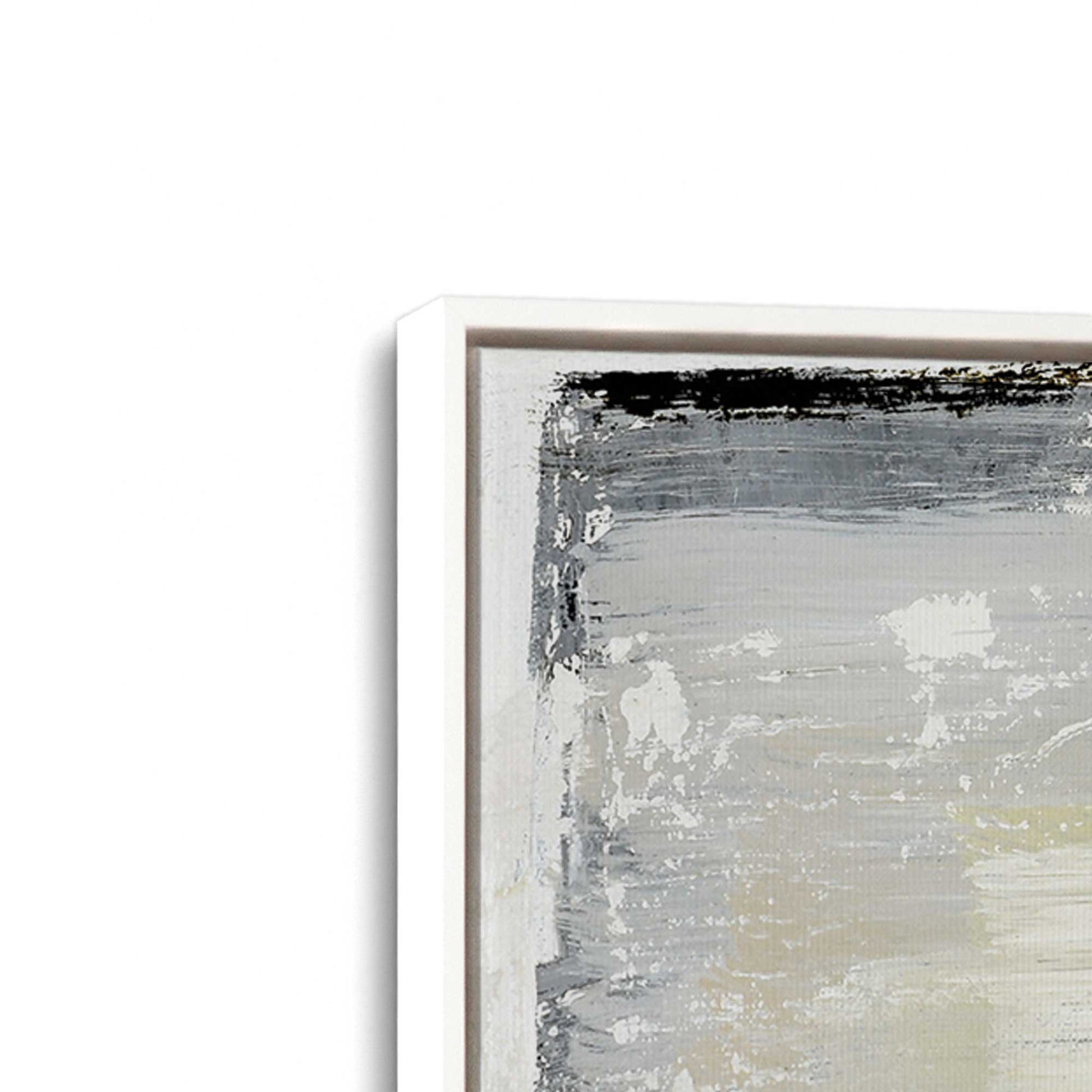 [Color:Opaque White], Picture of art in a White frame at an angle