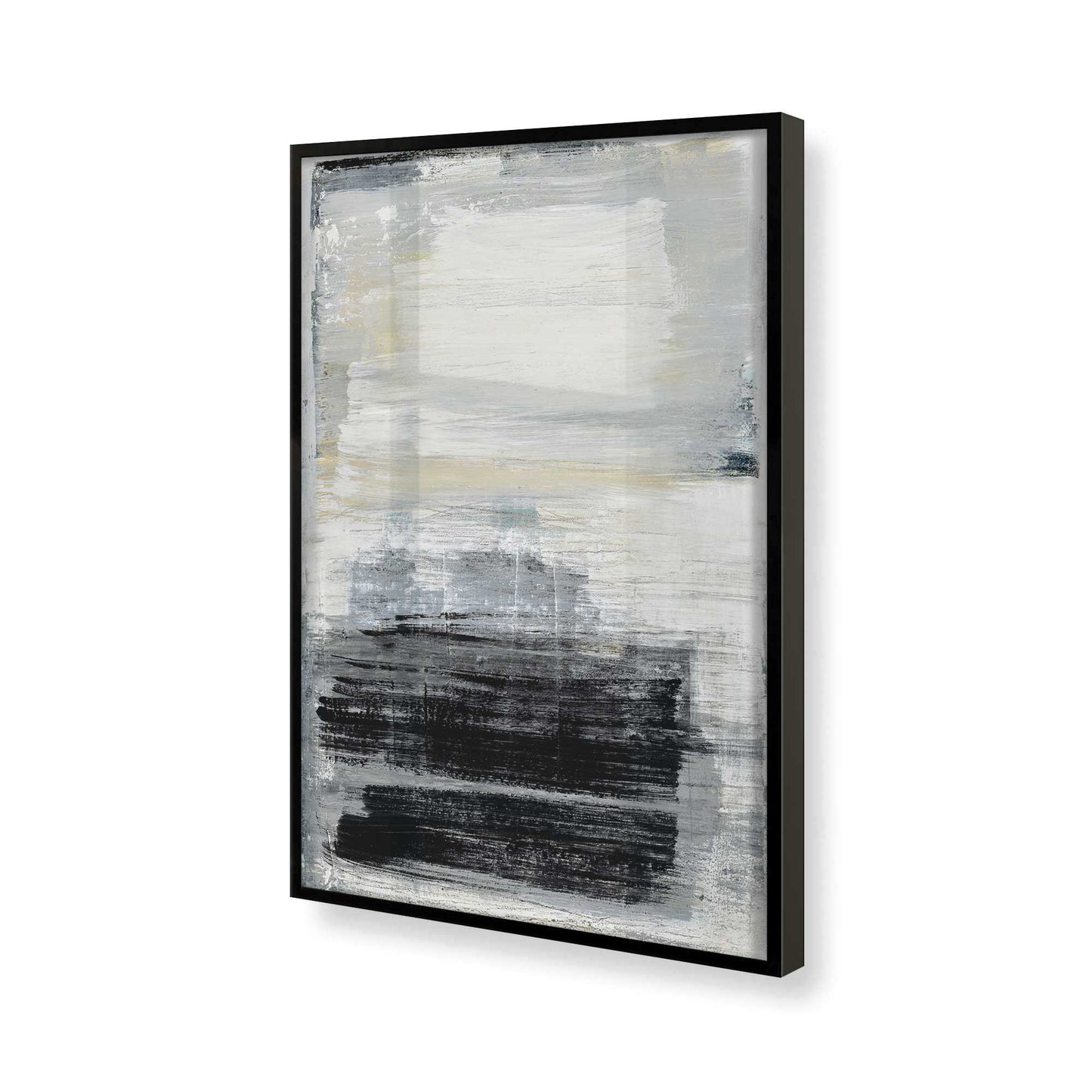 [Color:Satin Black], Picture of art in a Satin Black frame of the corner