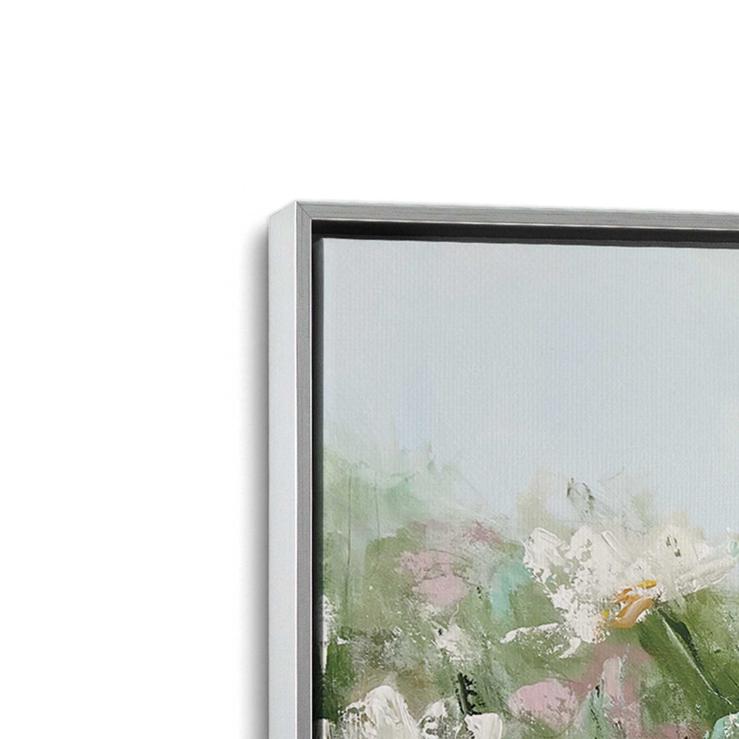 [Color:Polished Chrome], Picture of art in a Polished Chrome frame at an angle