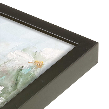 [Color:Satin Black], Picture of art in a Satin Black frame of the corner