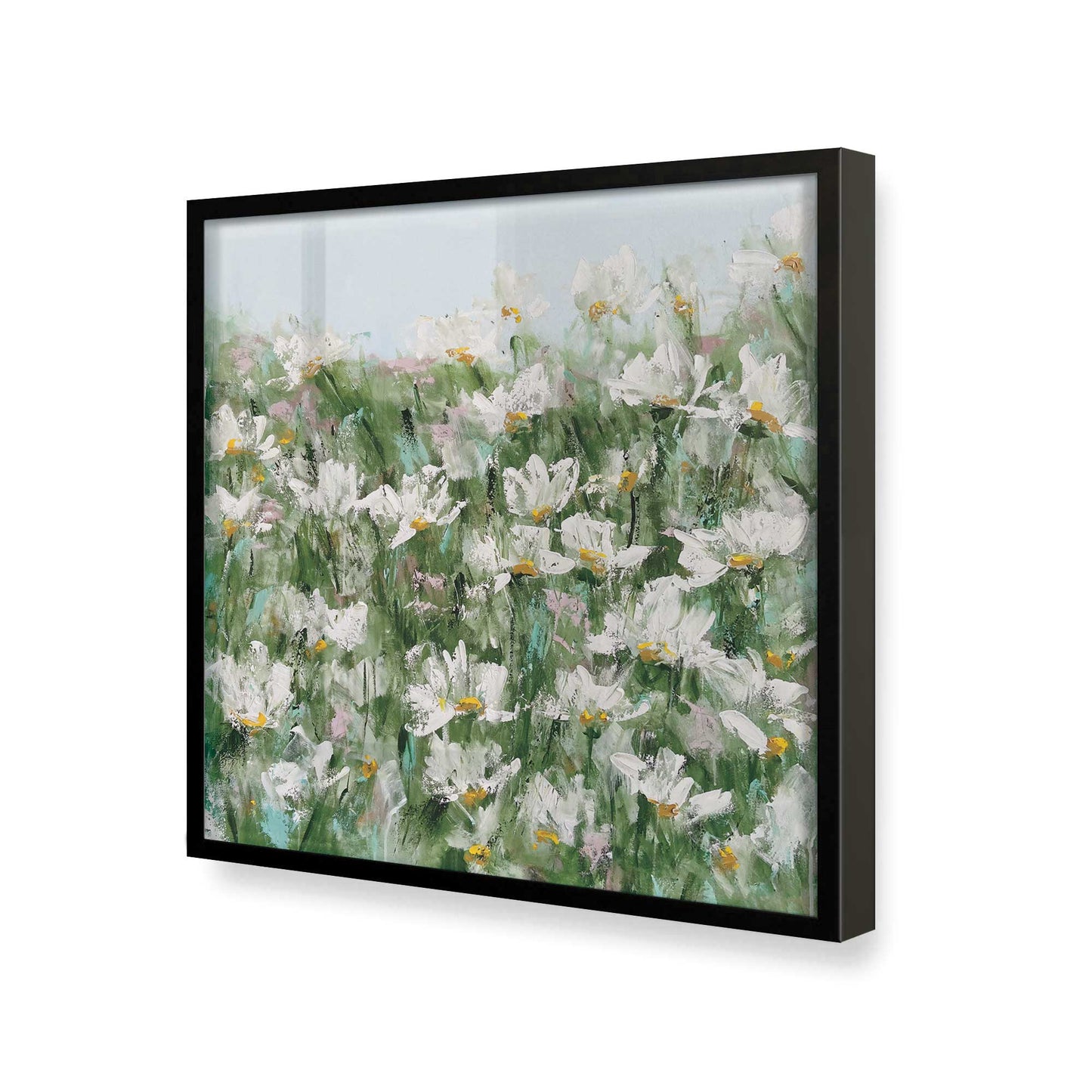 [Color:Satin Black], Picture of art in a Satin Black frame at an angle