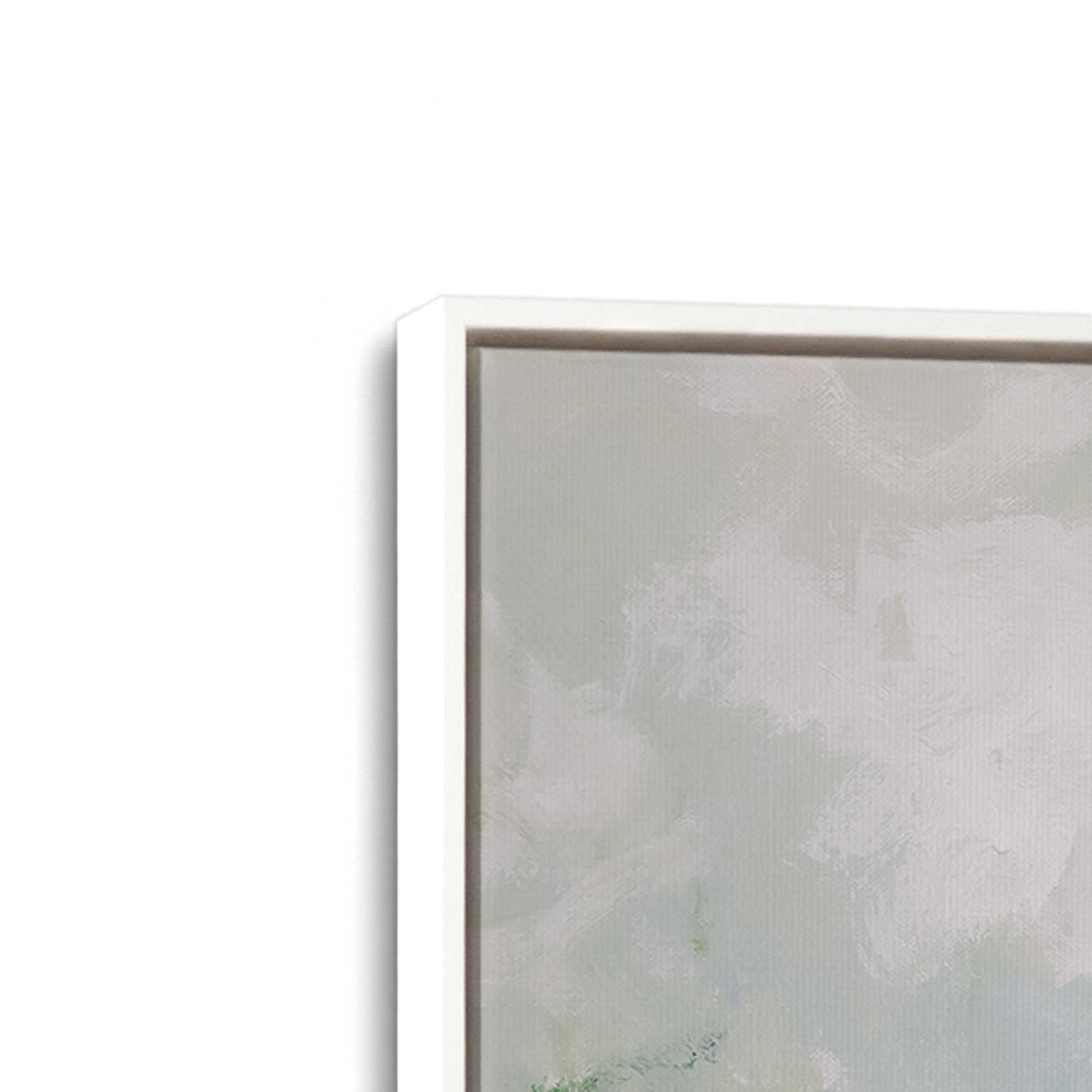 [Color:Opaque White], Picture of art in a White frame at an angle