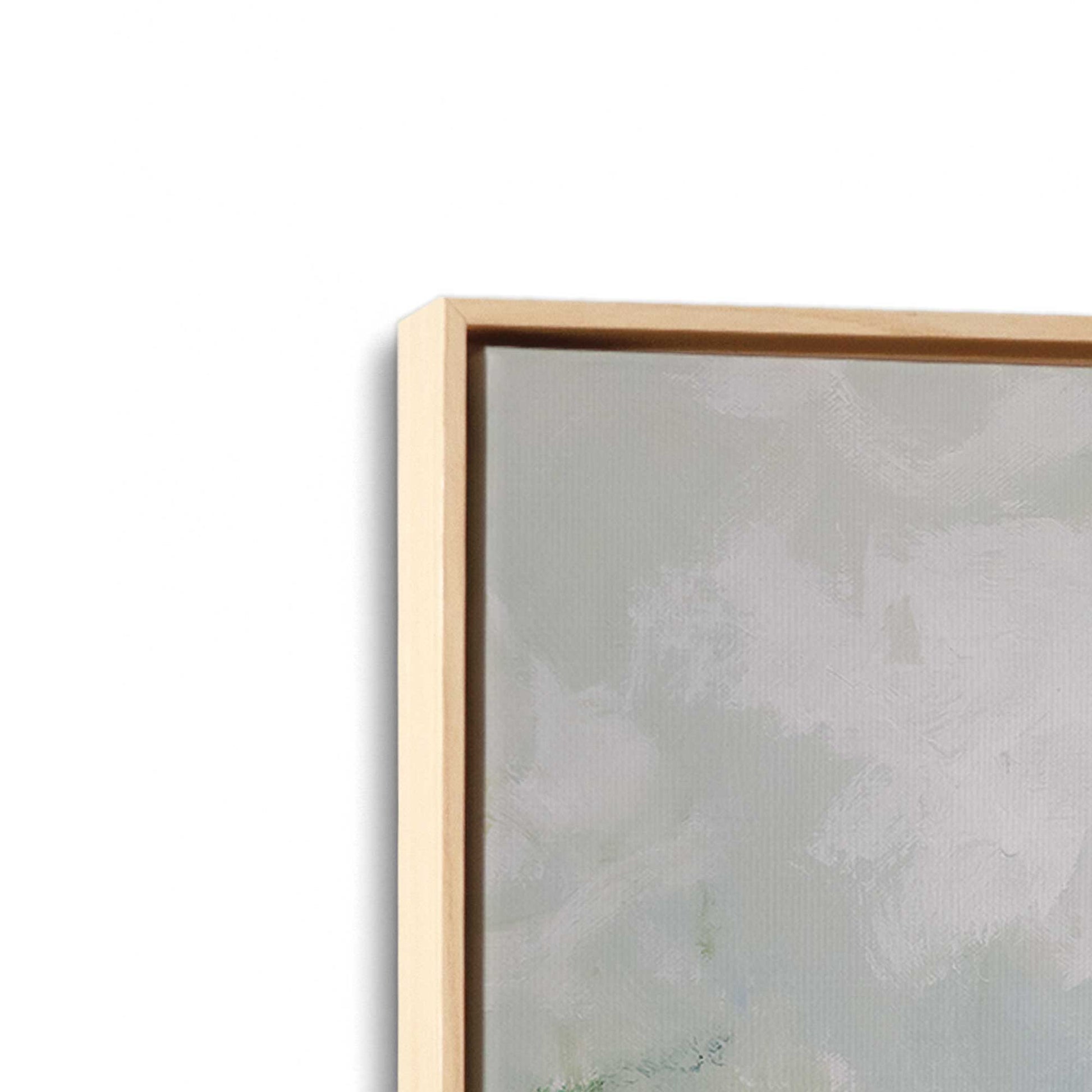 [Color:American Maple], Picture of art in a American Maple frame at an angle