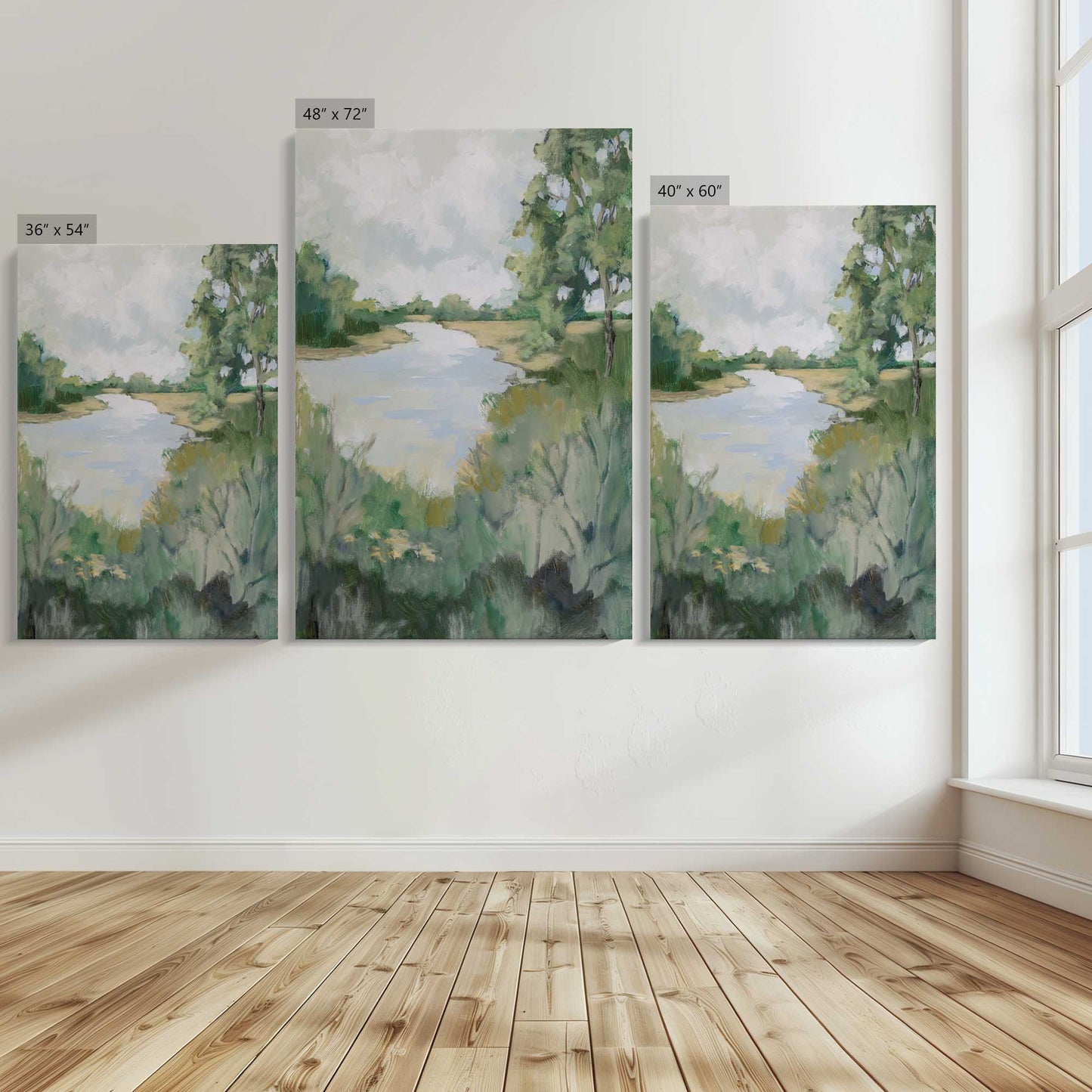 [Color:Stretched Canvas], Image showing the size comparisons