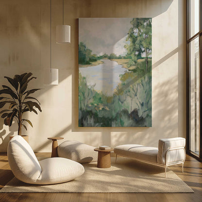 [Color:Stretched Canvas], Picture of art in a room