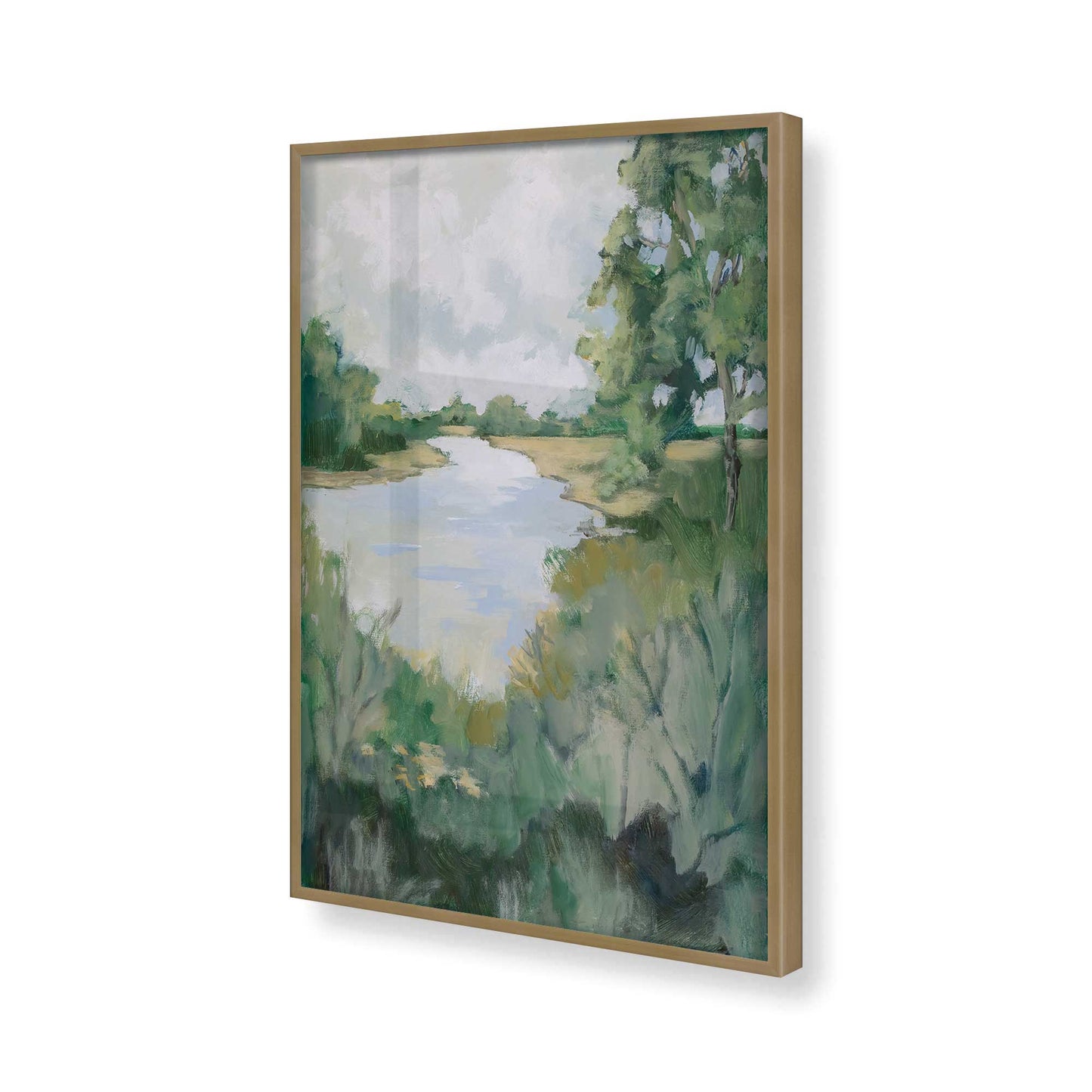 [Color:Brushed Gold], Picture of art in a Brushed Gold frame of the corner