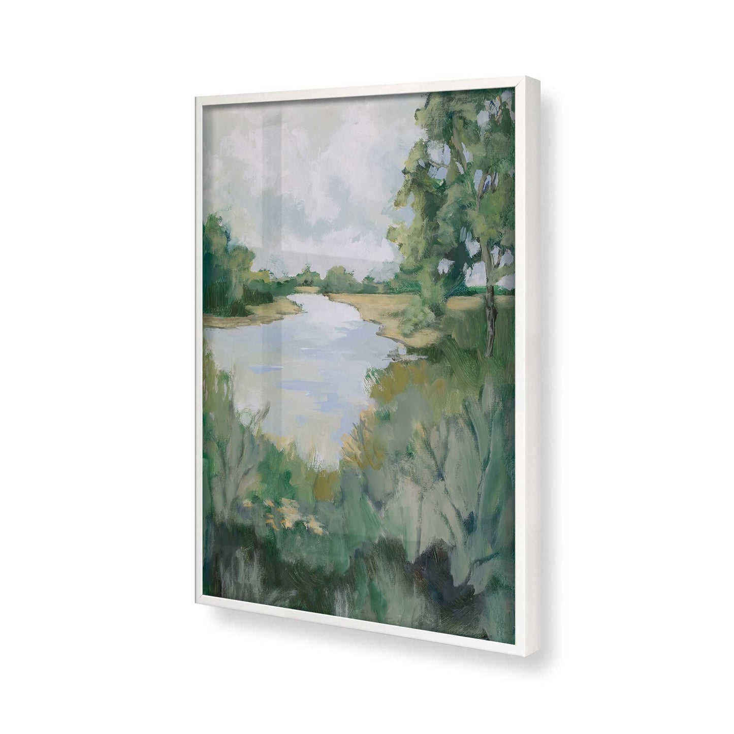 [Color:Opaque White], Picture of art in a Opaque White frame of the corner