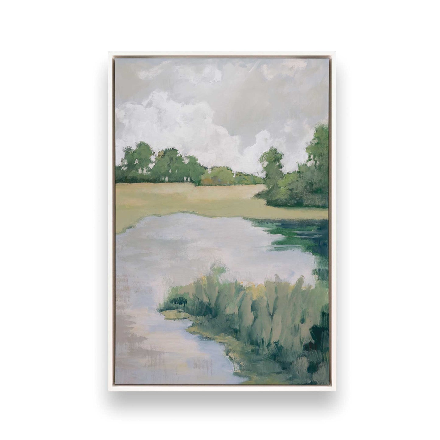 [Color:Opaque White], Picture of art in a White frame