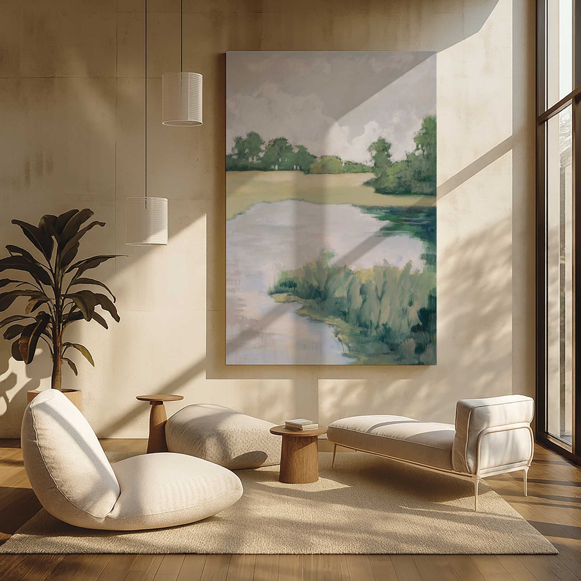 [Color:Stretched Canvas], Picture of art in a room