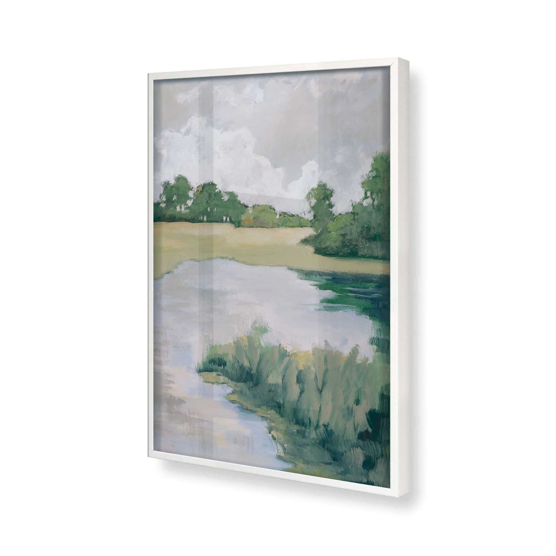 [Color:Opaque White], Picture of art in a Opaque White frame of the corner