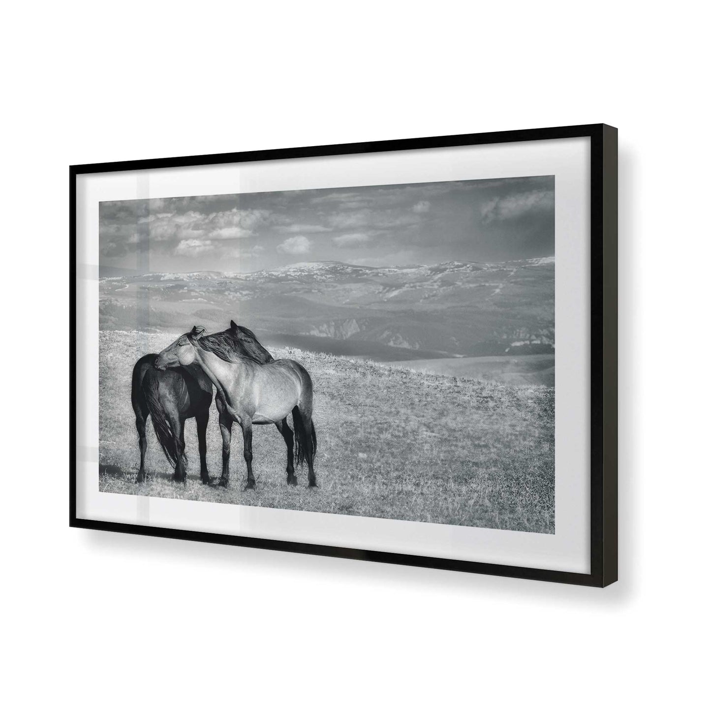 [Color:Satin Black], Picture of art in a Satin Black frame of the corner