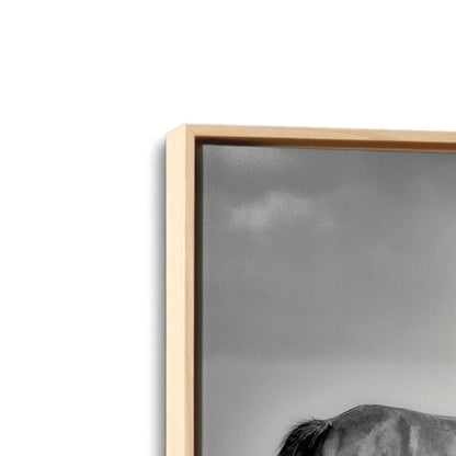 [Color:American Maple], Picture of art in a American Maple frame at an angle